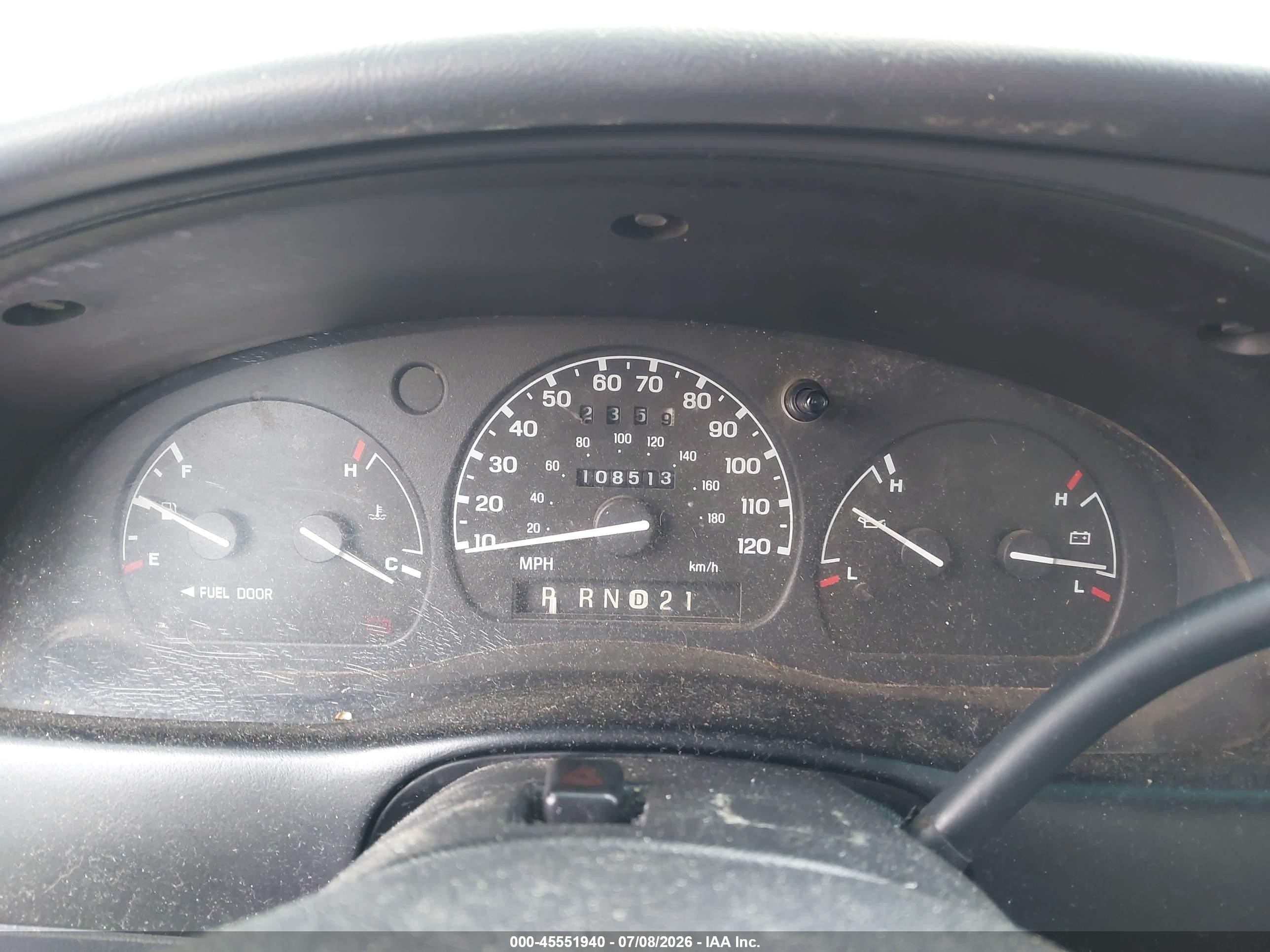 1998 Ford Ranger Splash/xl/xlt Blue vin: 1FTYR10U0WUB76789