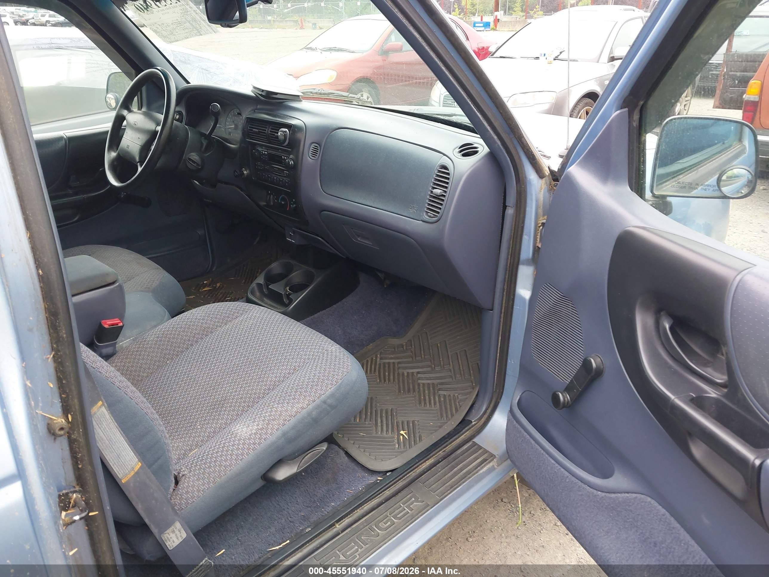 1998 Ford Ranger Splash/xl/xlt Blue vin: 1FTYR10U0WUB76789