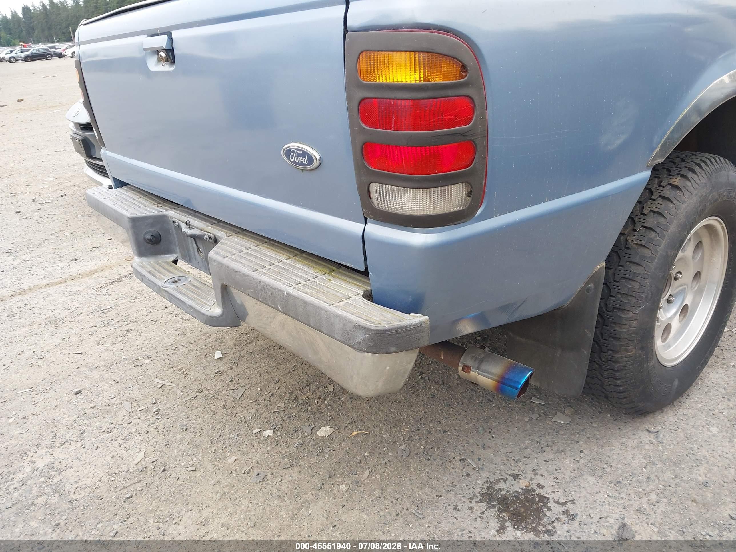 1998 Ford Ranger Splash/xl/xlt Blue vin: 1FTYR10U0WUB76789