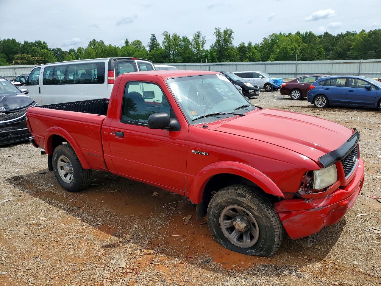 2002 Ford Ranger Red vin: 1FTYR10U12TA04948