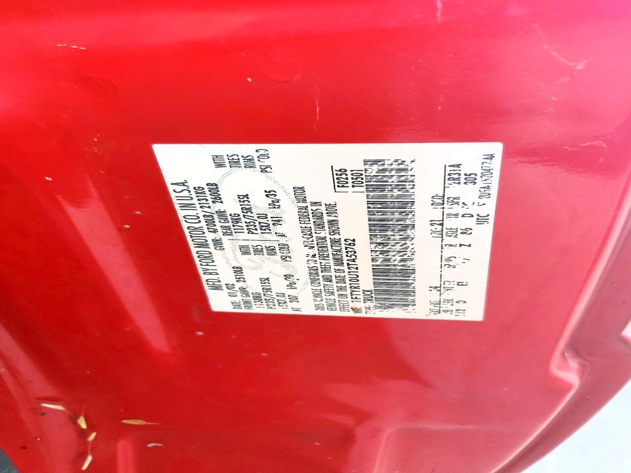 2002 Ford Ranger Красный vin: 1FTYR10U12TA53762