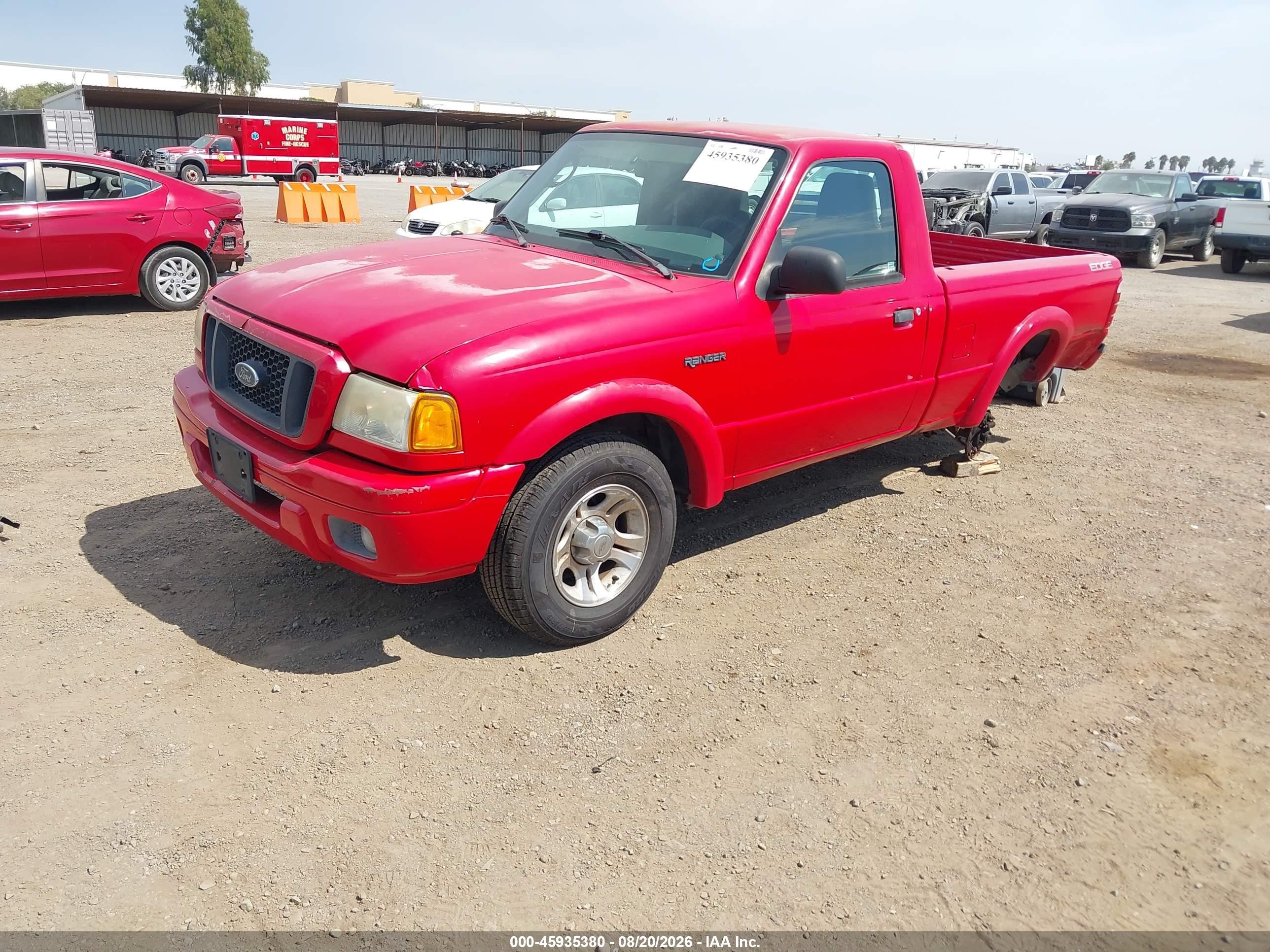 2004 Ford Ranger Edge/xl/xlt Red vin: 1FTYR10U14PB59883