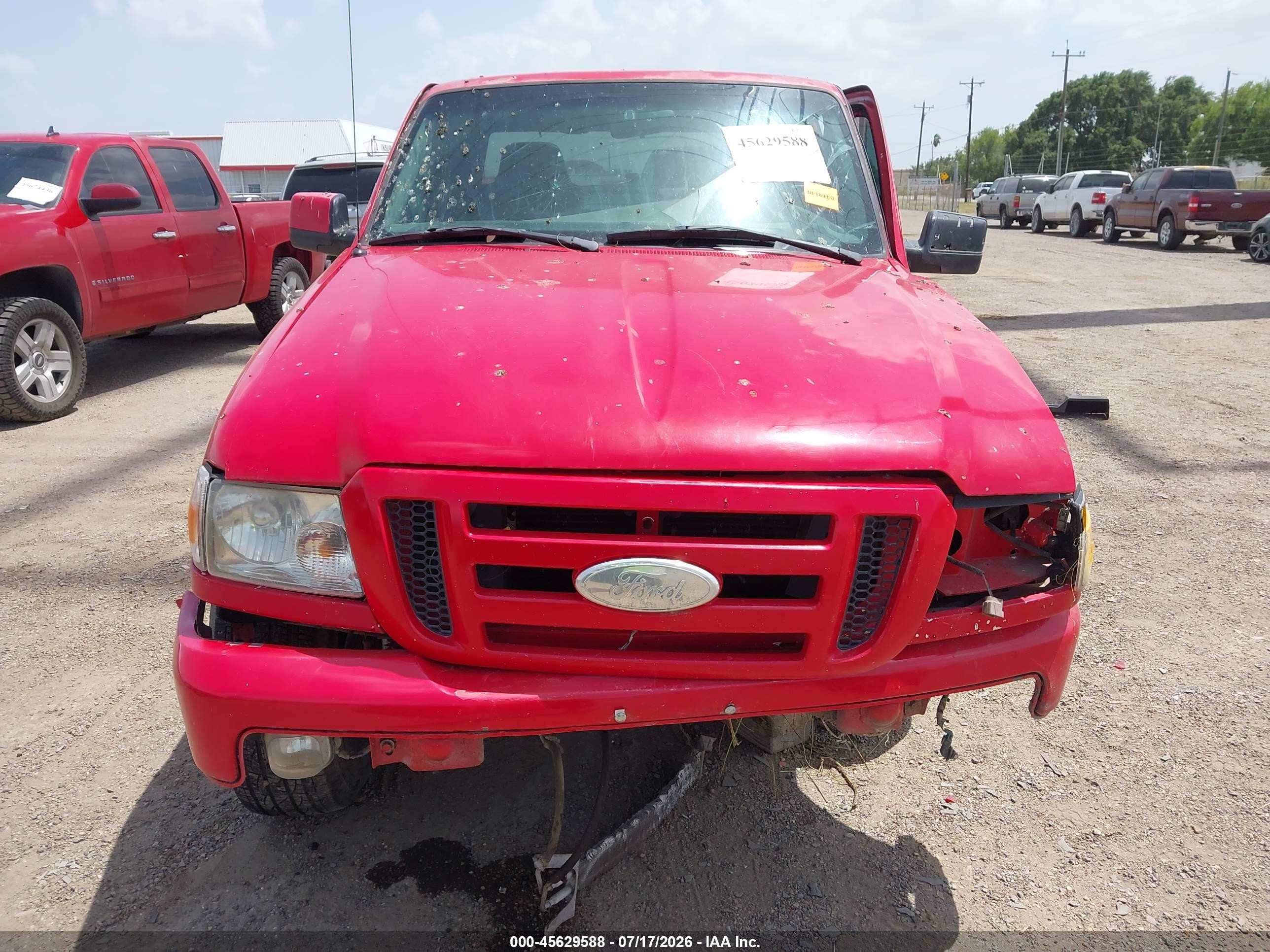 2006 Ford Ranger Sport/stx/xl/xlt Red vin: 1FTYR10U16PA52870