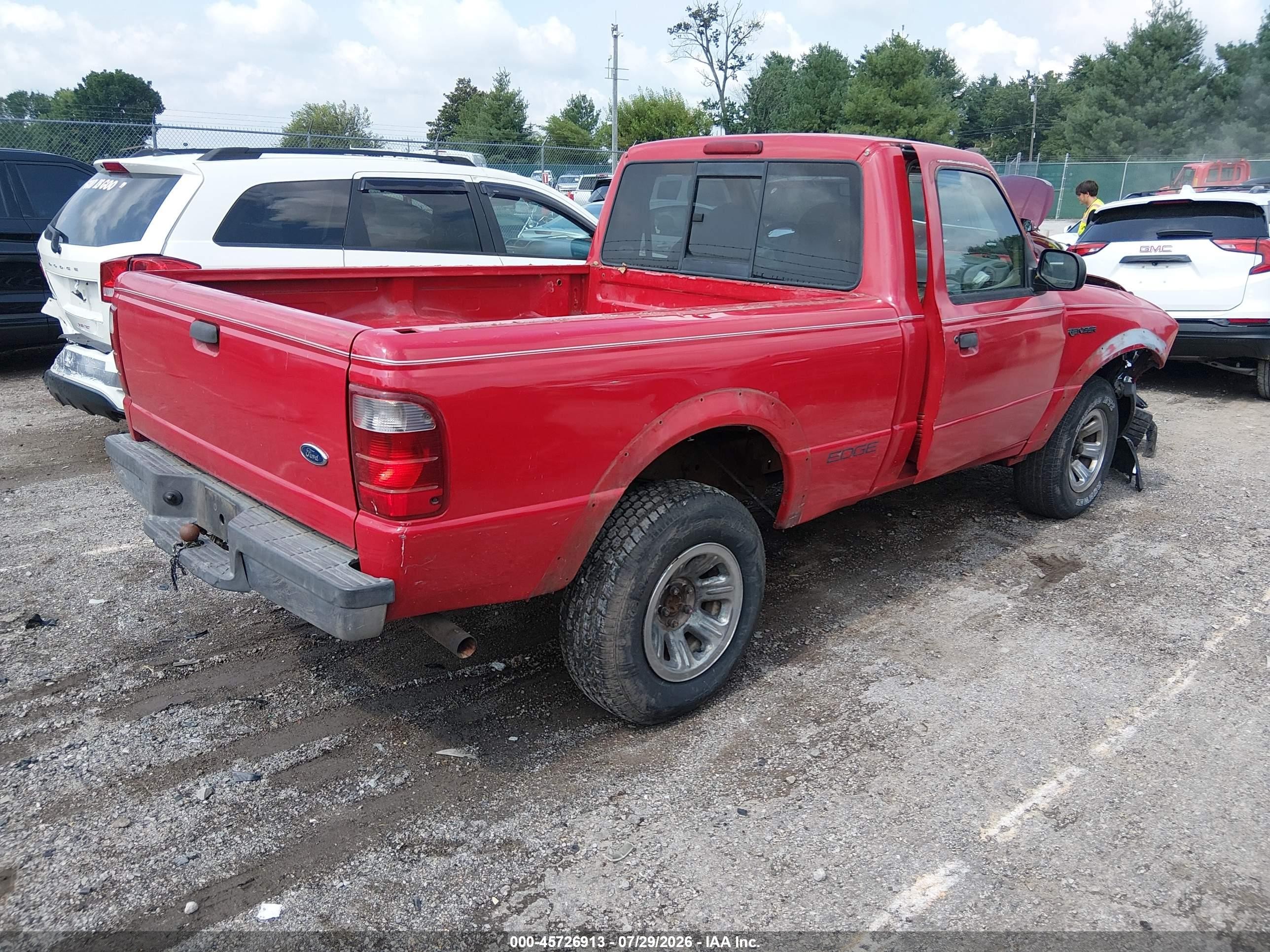 2002 Ford Ranger Edge/xl/xlt Red vin: 1FTYR10U22PA26451
