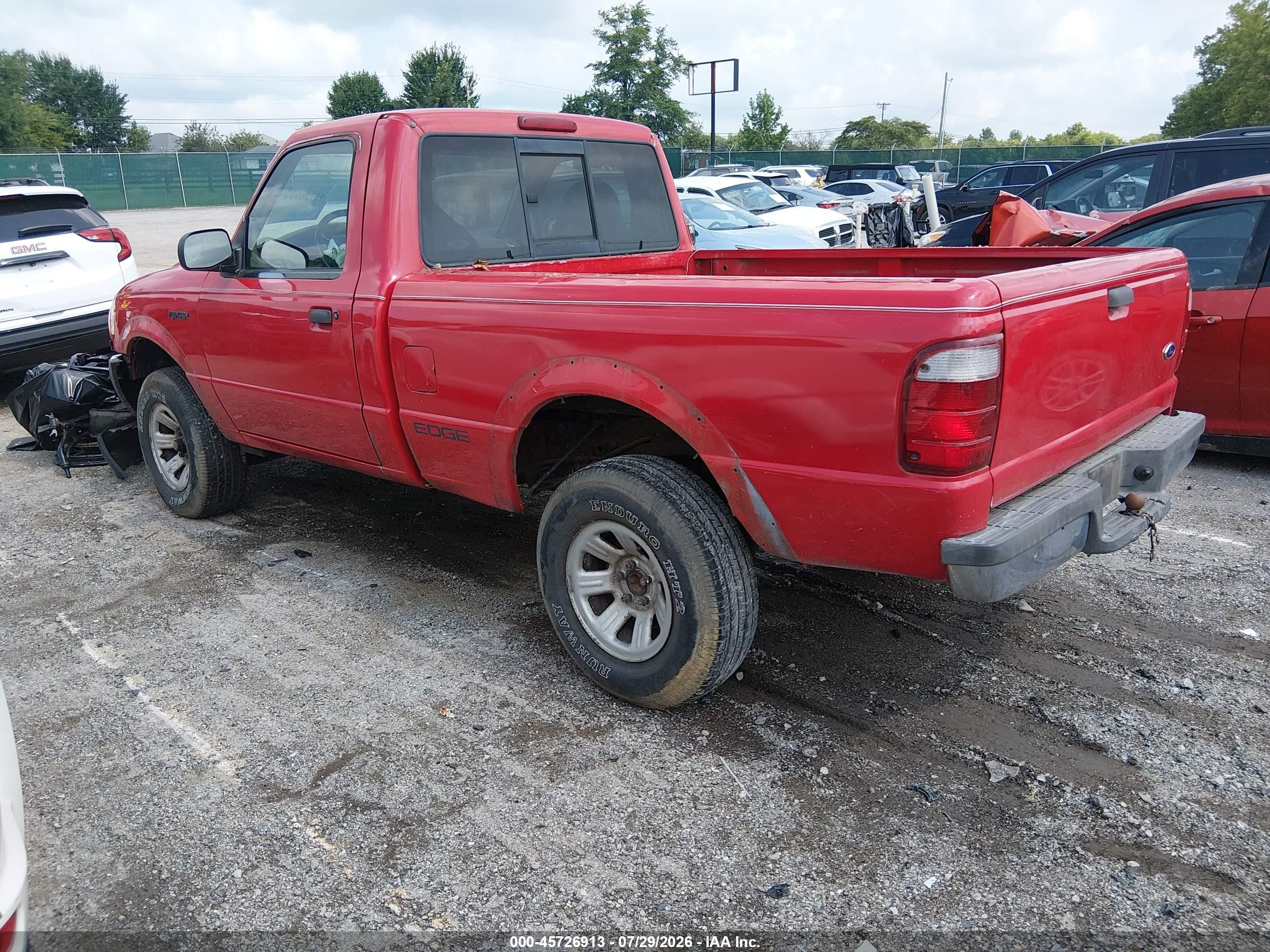 2002 Ford Ranger Edge/xl/xlt Red vin: 1FTYR10U22PA26451