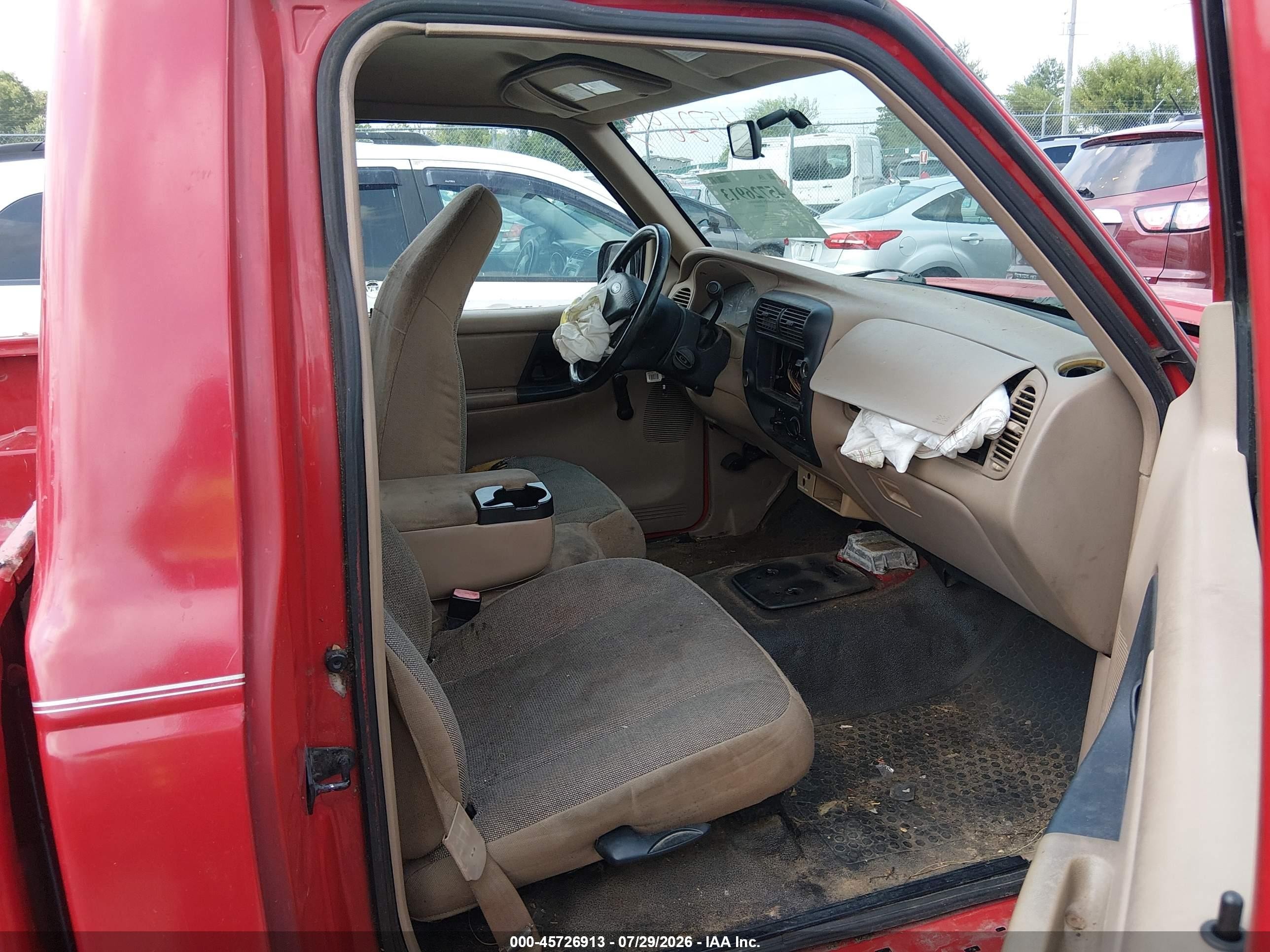 2002 Ford Ranger Edge/xl/xlt Red vin: 1FTYR10U22PA26451