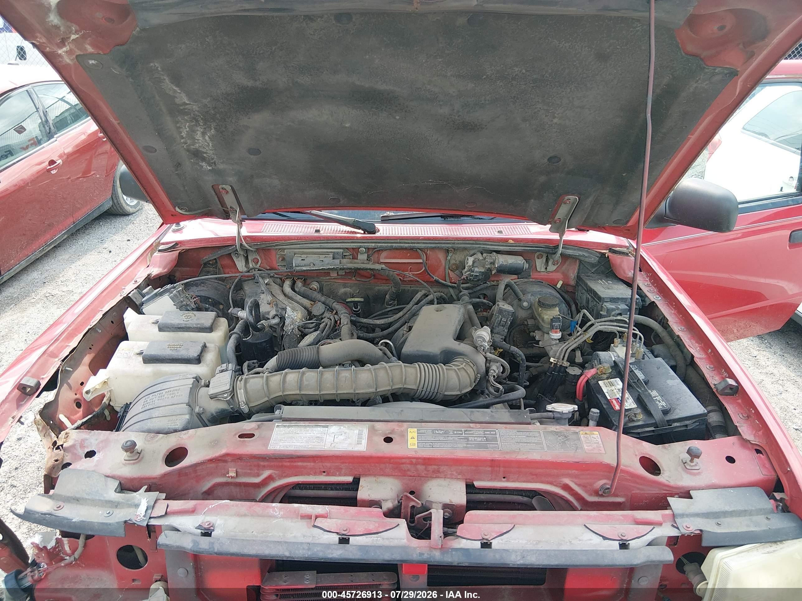 2002 Ford Ranger Edge/xl/xlt Red vin: 1FTYR10U22PA26451