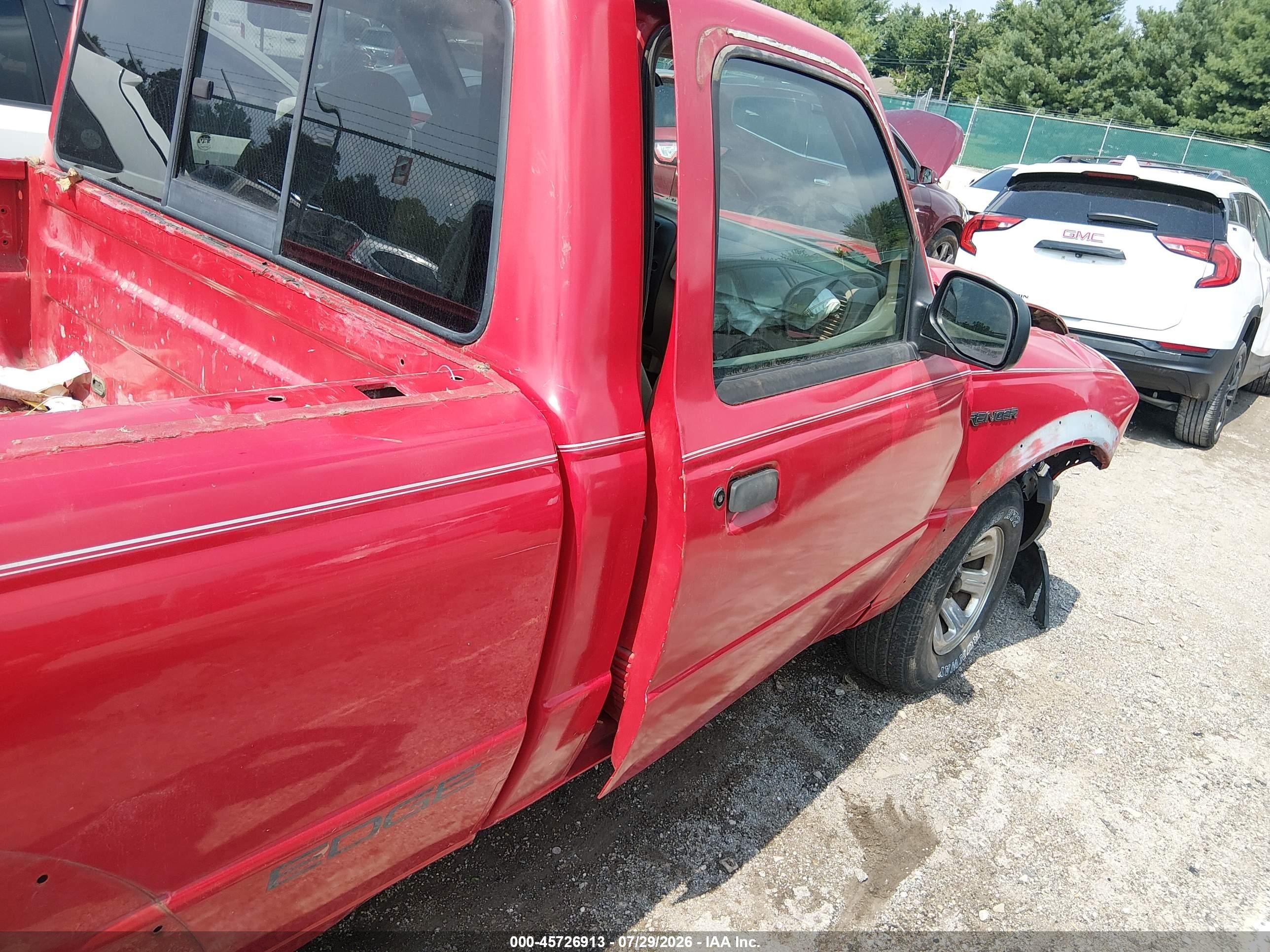 2002 Ford Ranger Edge/xl/xlt Red vin: 1FTYR10U22PA26451