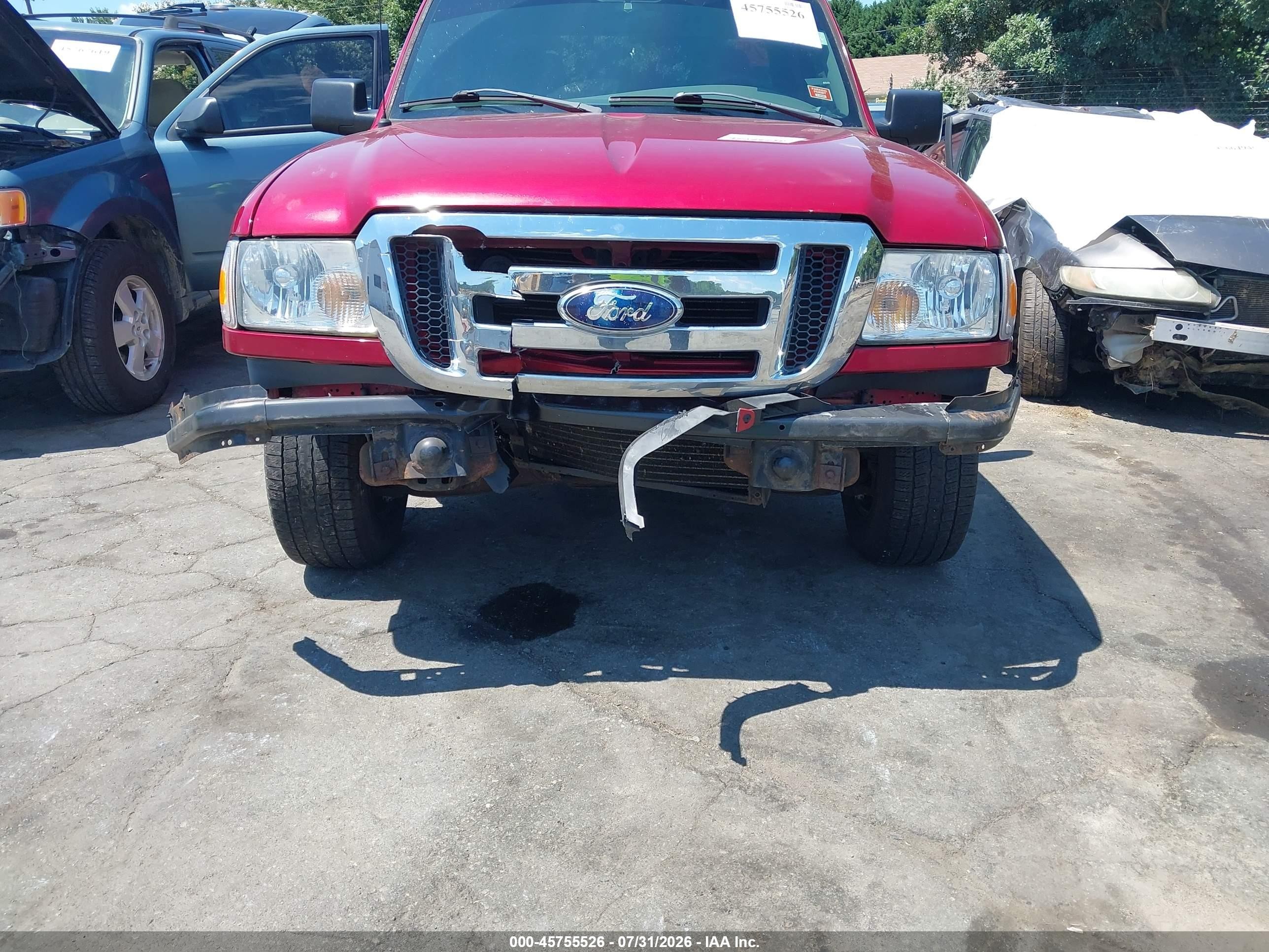 2008 Ford Ranger Sport/xl/xlt Red vin: 1FTYR10U28PA80048