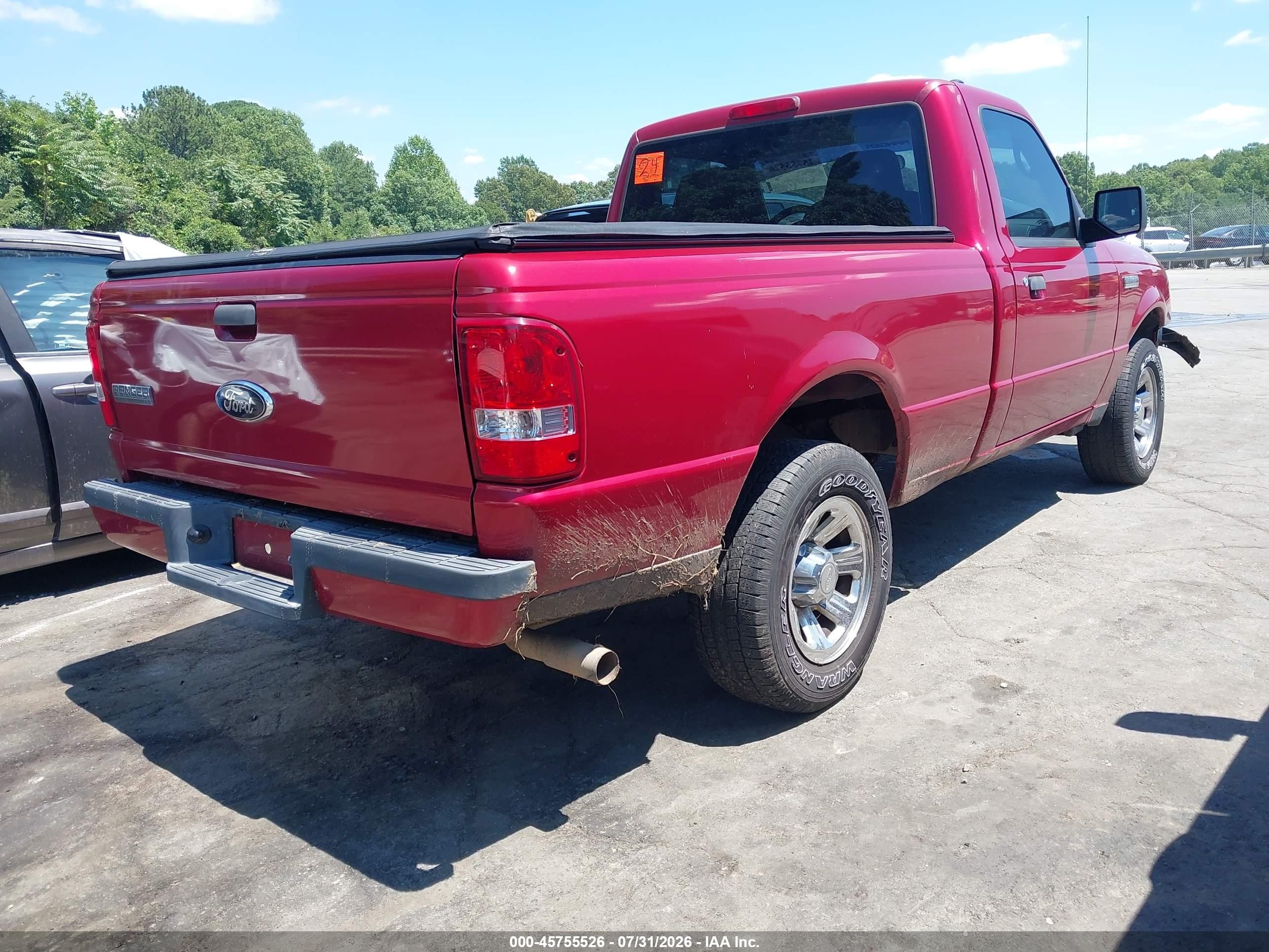 2008 Ford Ranger Sport/xl/xlt Red vin: 1FTYR10U28PA80048