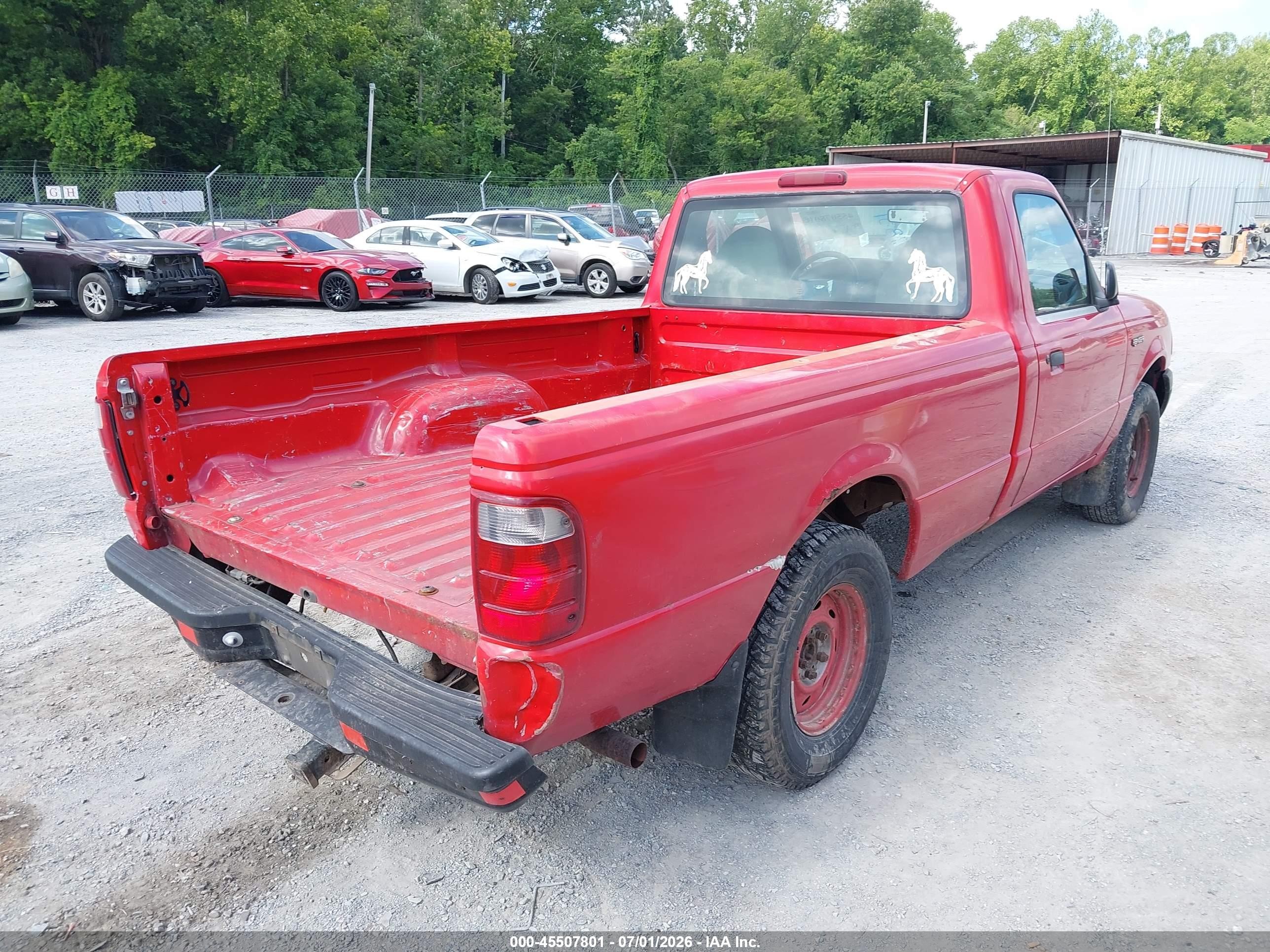 2001 Ford Ranger Edge/xl/xlt Red vin: 1FTYR10U31TA21121
