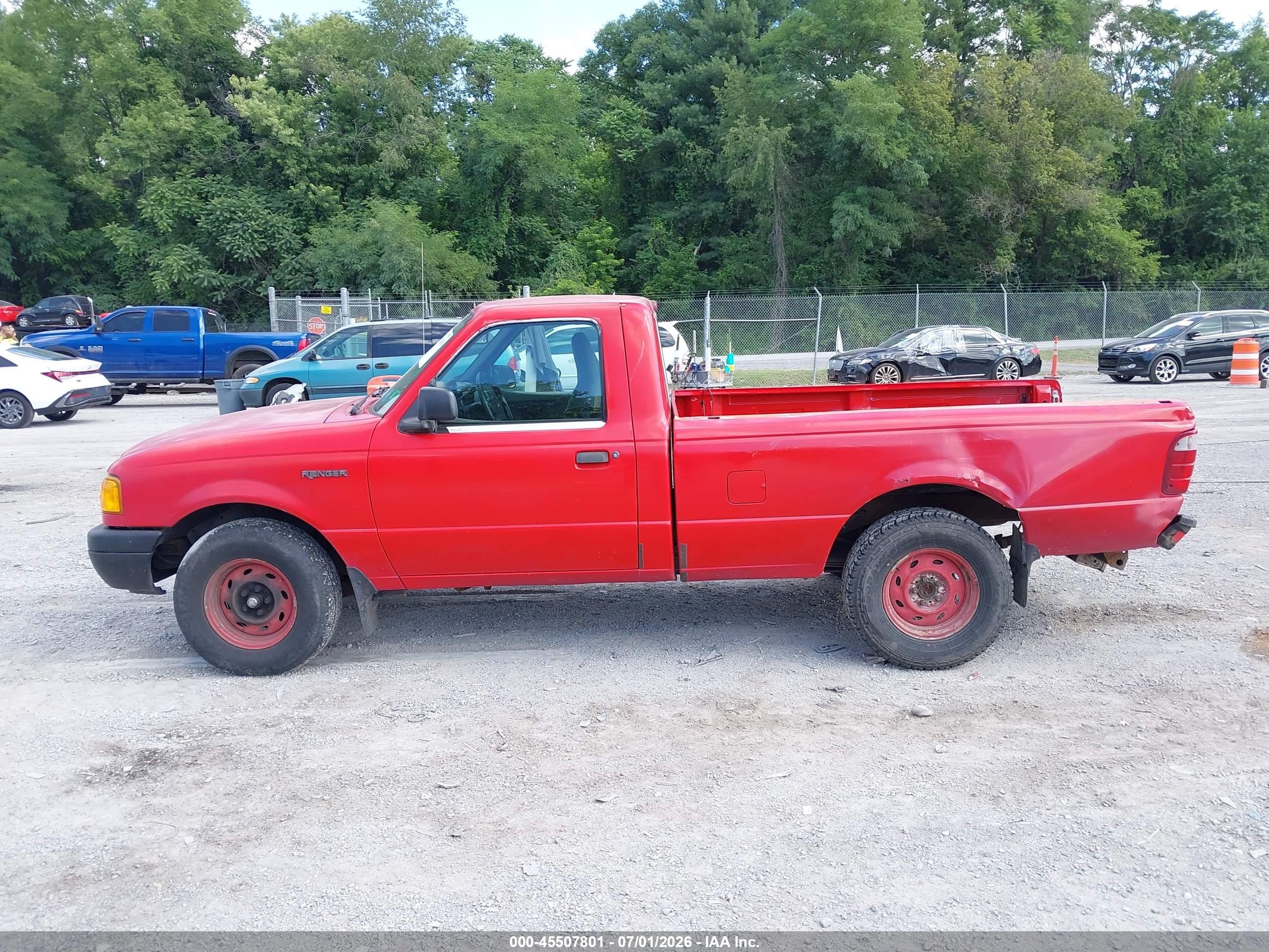 2001 Ford Ranger Edge/xl/xlt Red vin: 1FTYR10U31TA21121