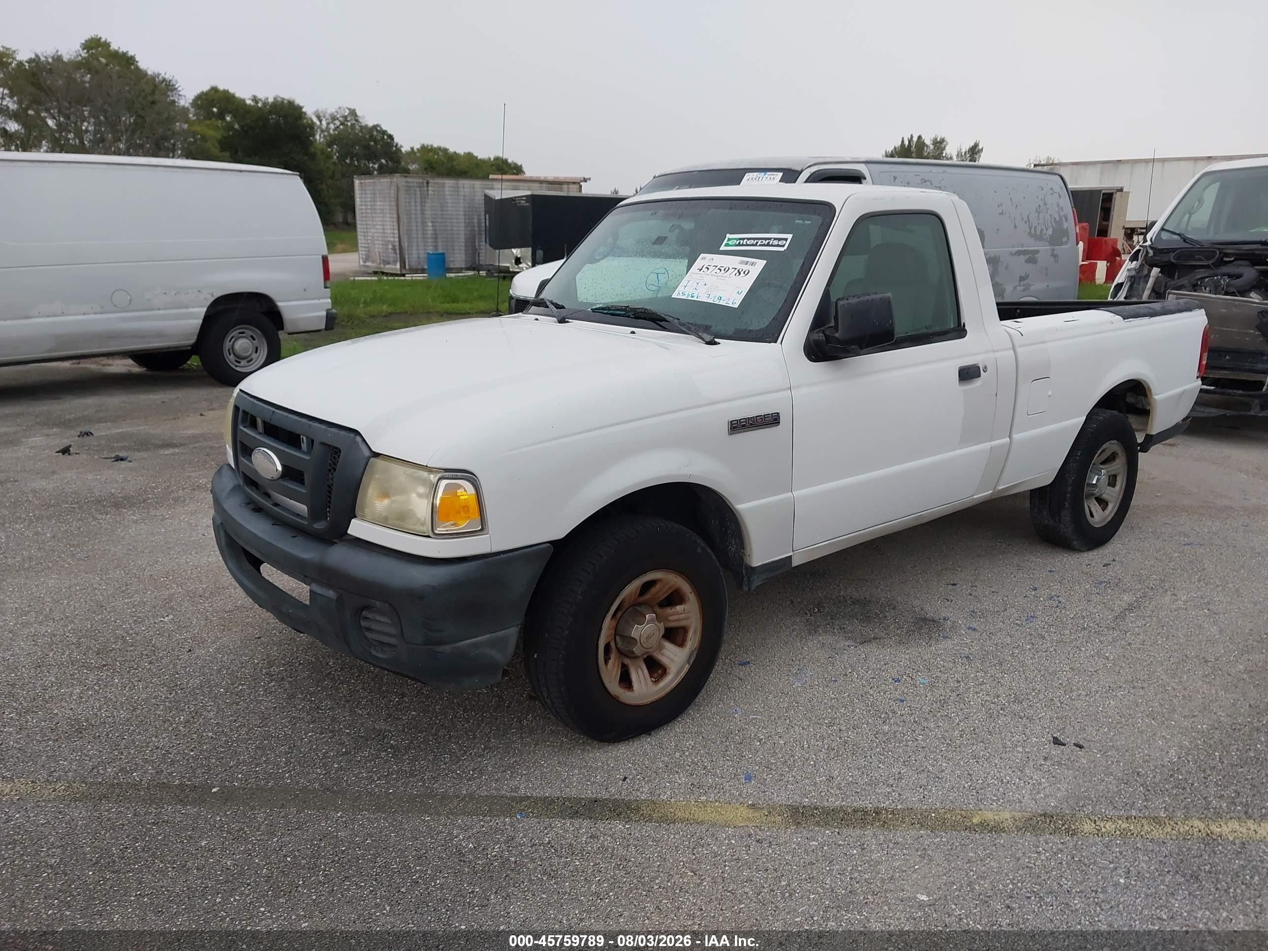 2008 Ford Ranger Sport/xl/xlt White vin: 1FTYR10U38PA08940