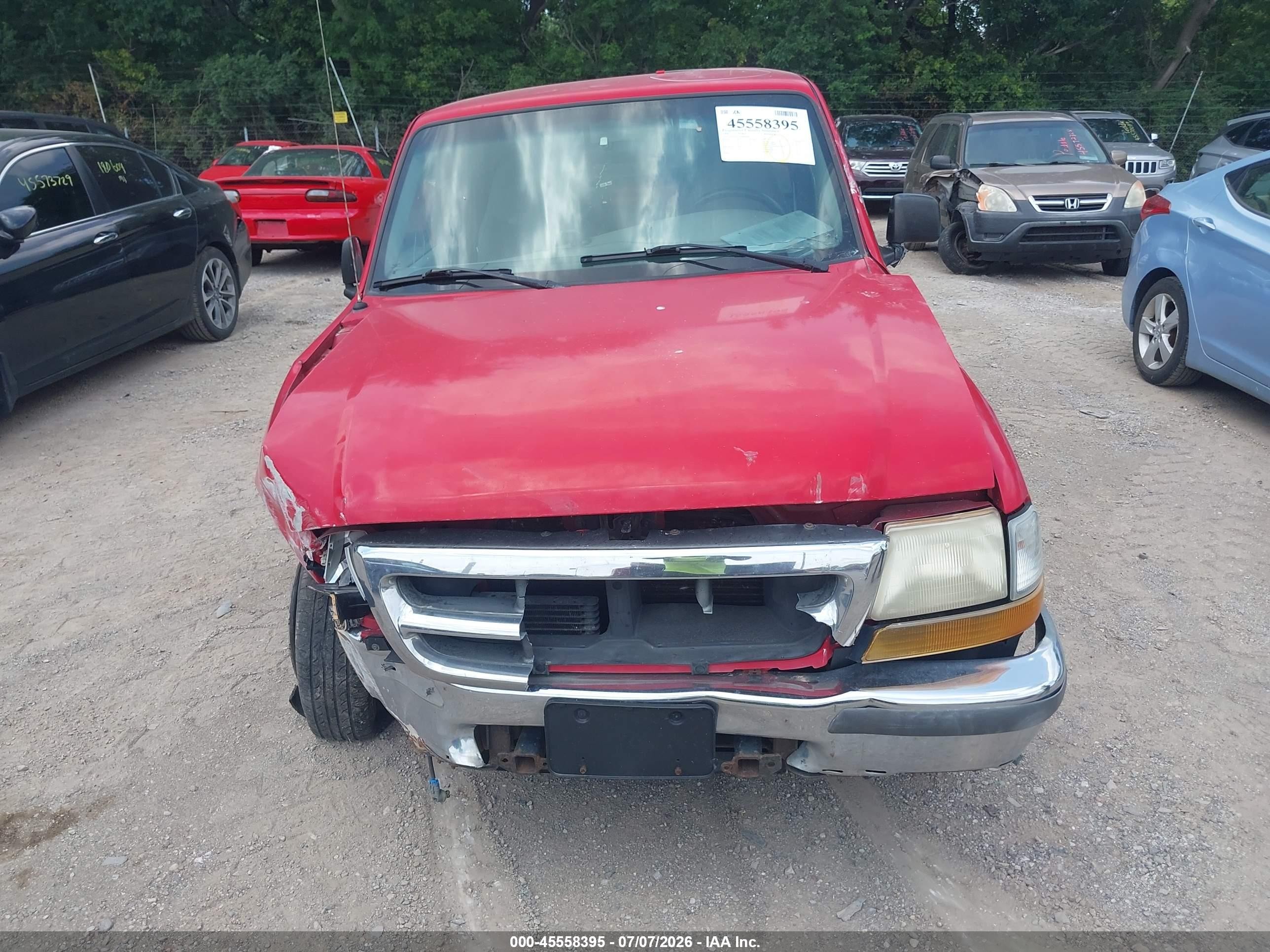 1998 Ford Ranger Splash/xl/xlt Red vin: 1FTYR10U3WPB62898