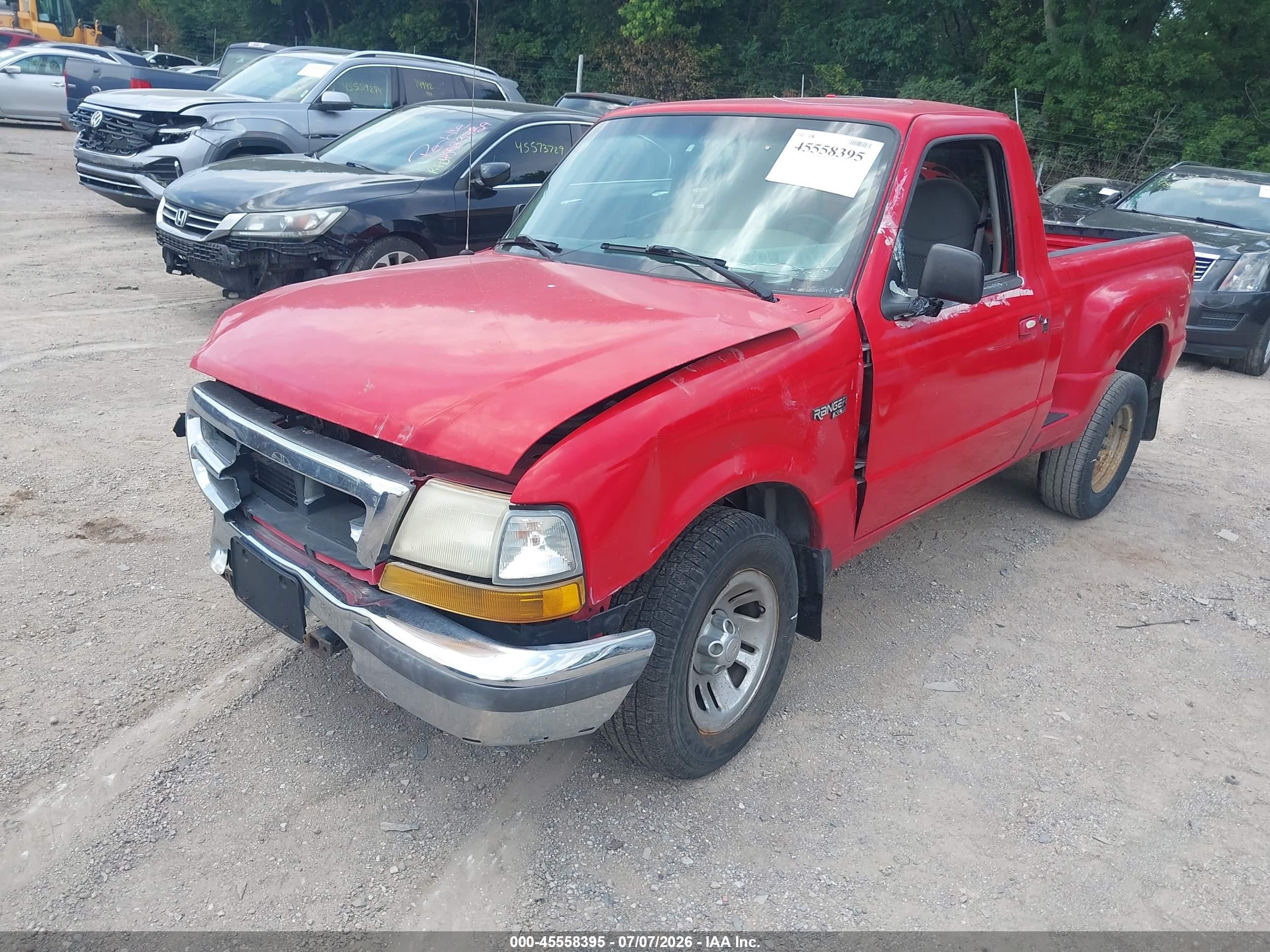 1998 Ford Ranger Splash/xl/xlt Red vin: 1FTYR10U3WPB62898