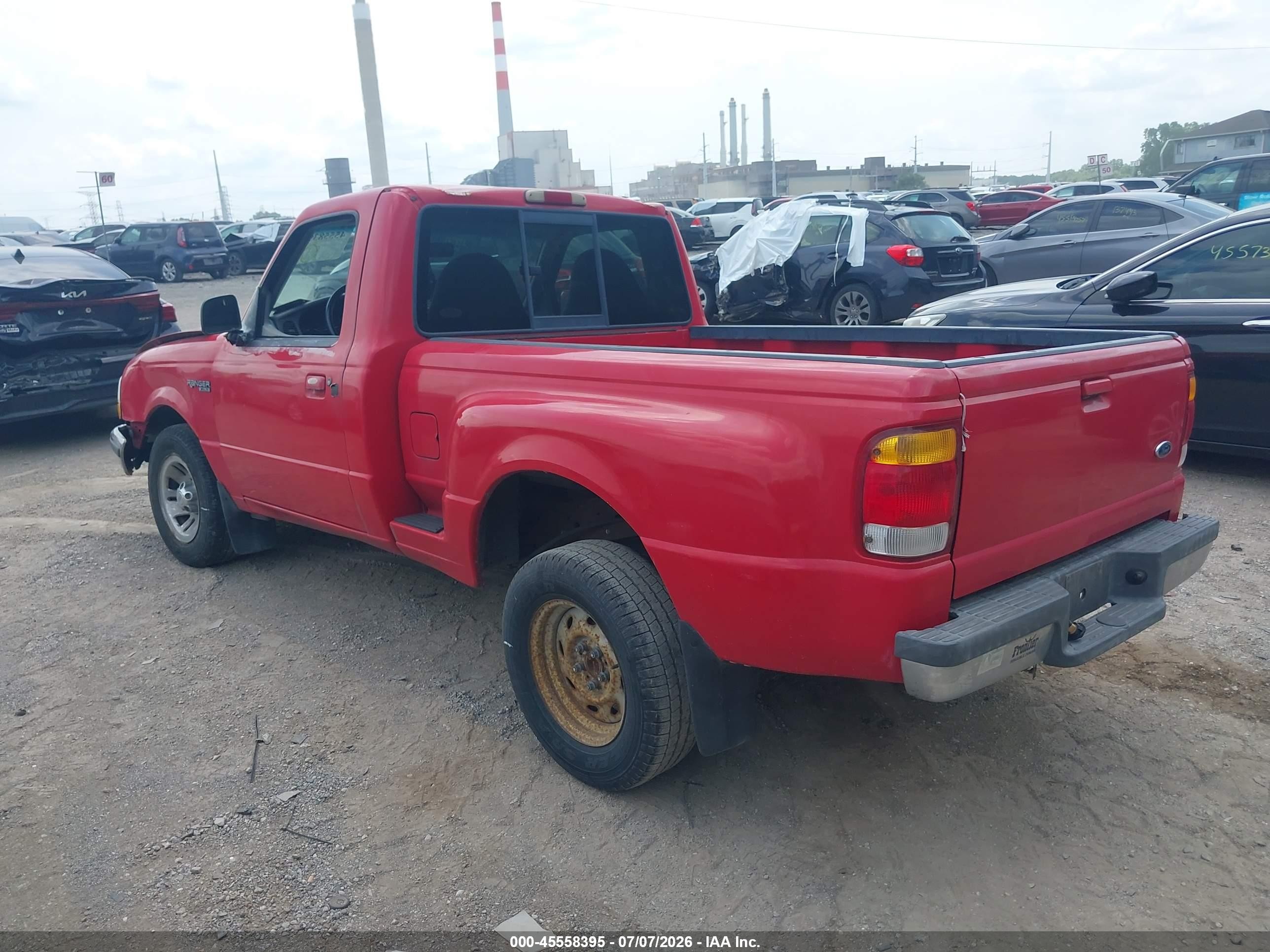 1998 Ford Ranger Splash/xl/xlt Red vin: 1FTYR10U3WPB62898