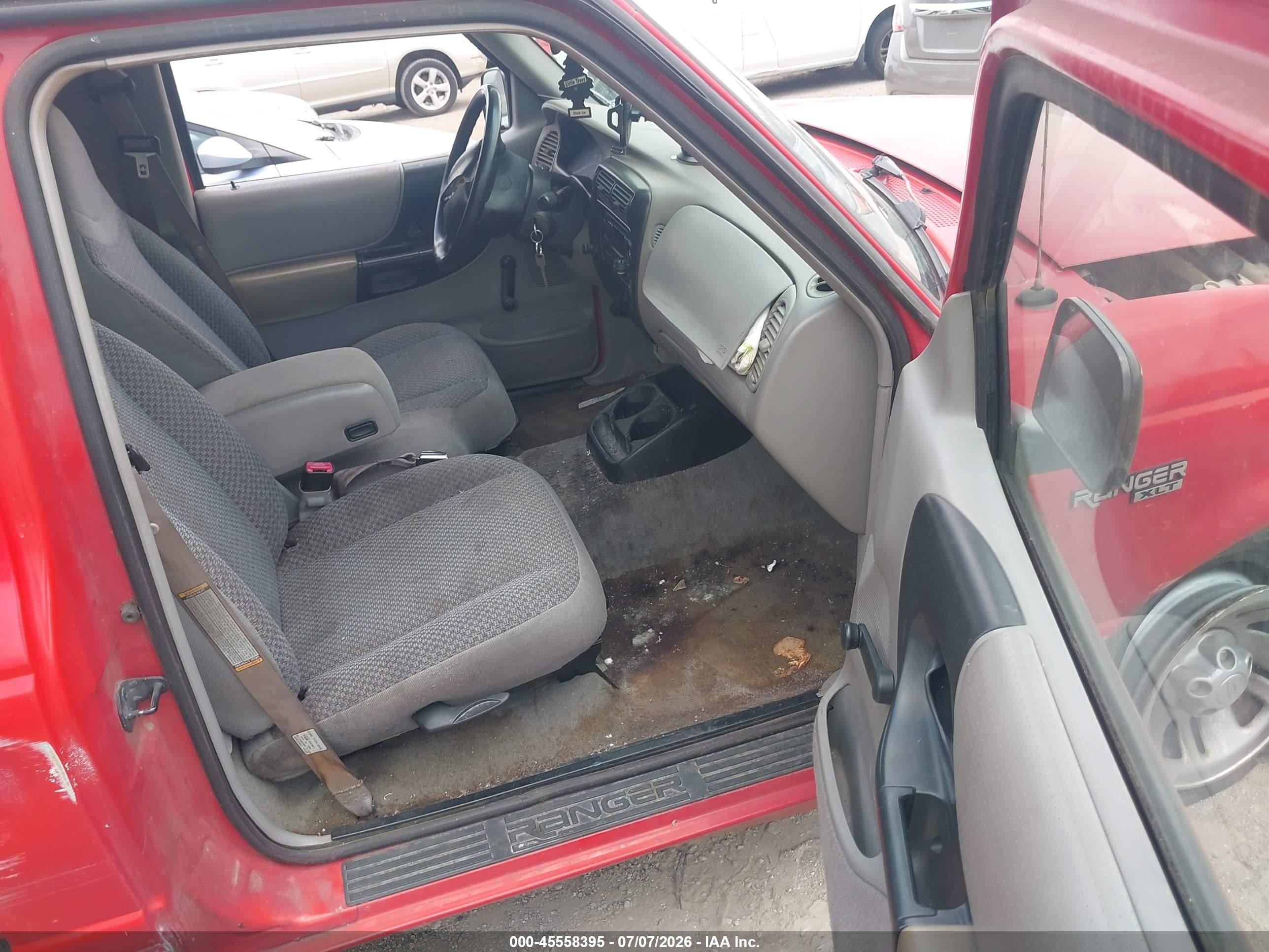 1998 Ford Ranger Splash/xl/xlt Red vin: 1FTYR10U3WPB62898