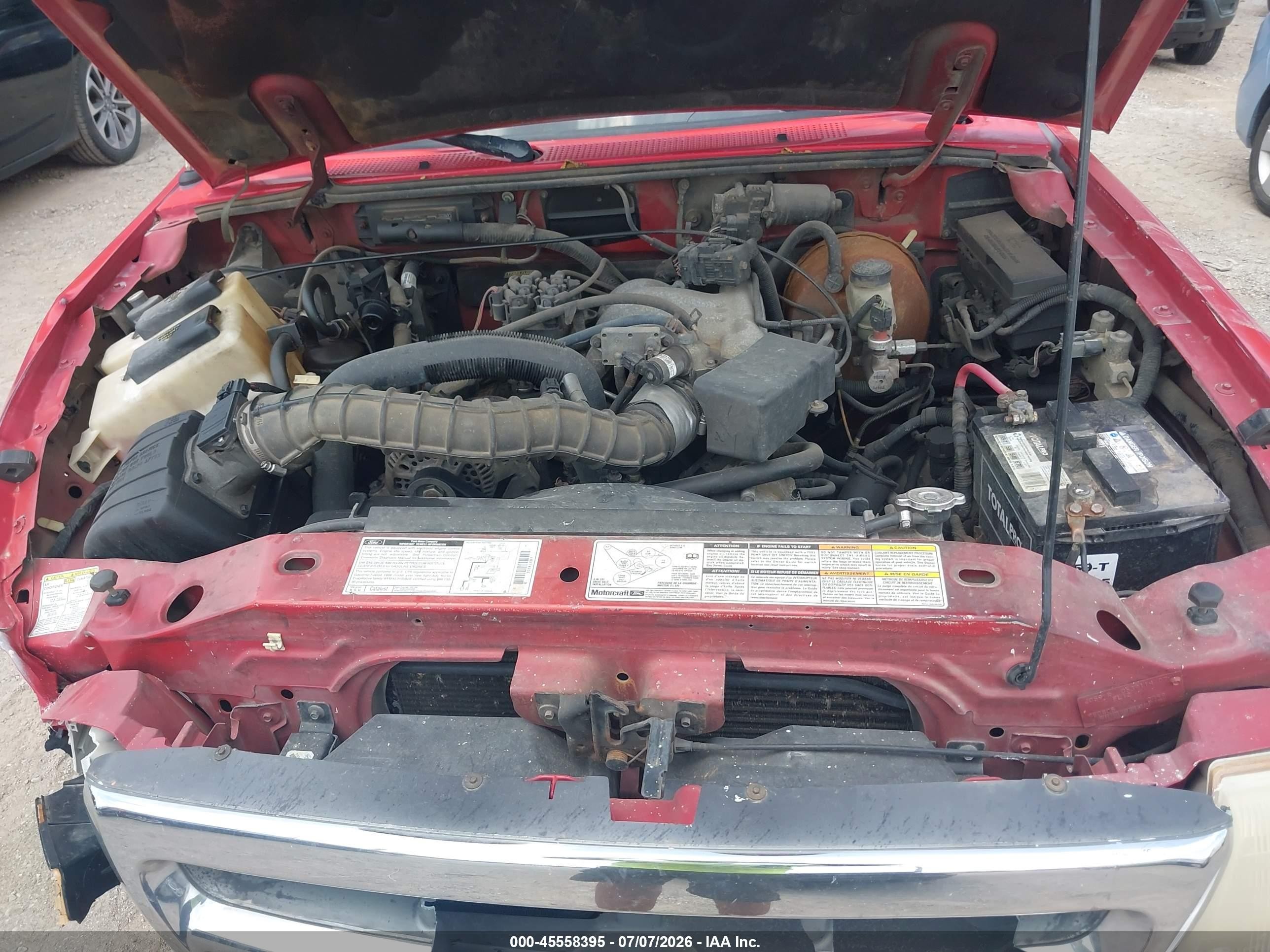 1998 Ford Ranger Splash/xl/xlt Red vin: 1FTYR10U3WPB62898
