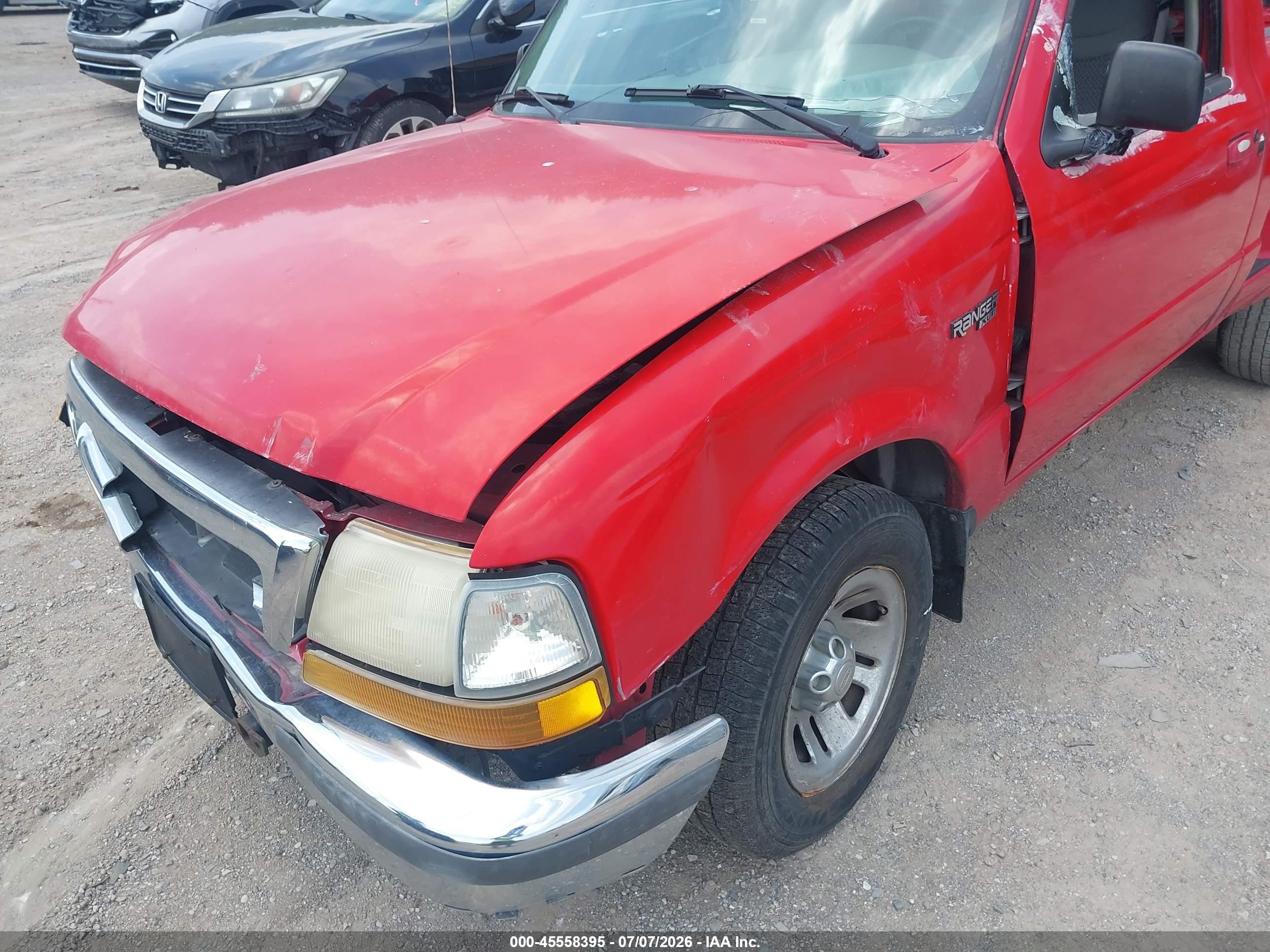 1998 Ford Ranger Splash/xl/xlt Red vin: 1FTYR10U3WPB62898