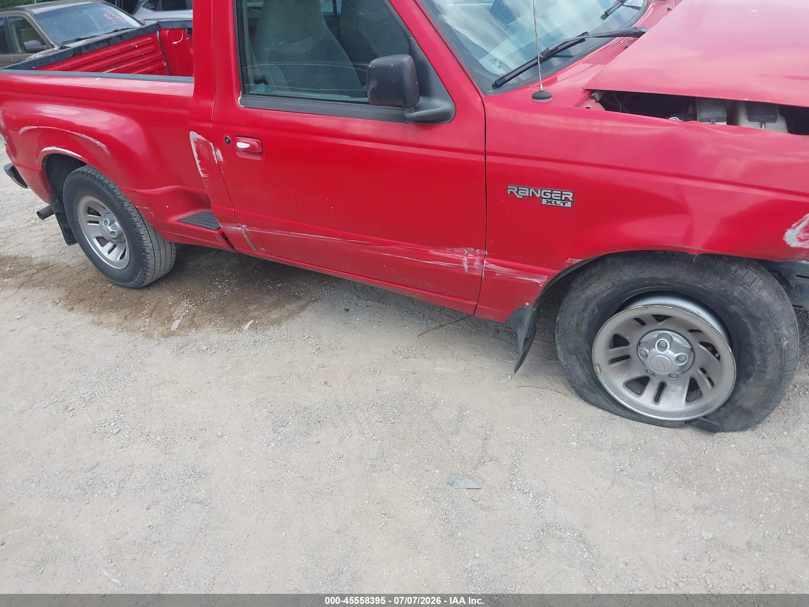 1998 Ford Ranger Splash/xl/xlt Red vin: 1FTYR10U3WPB62898