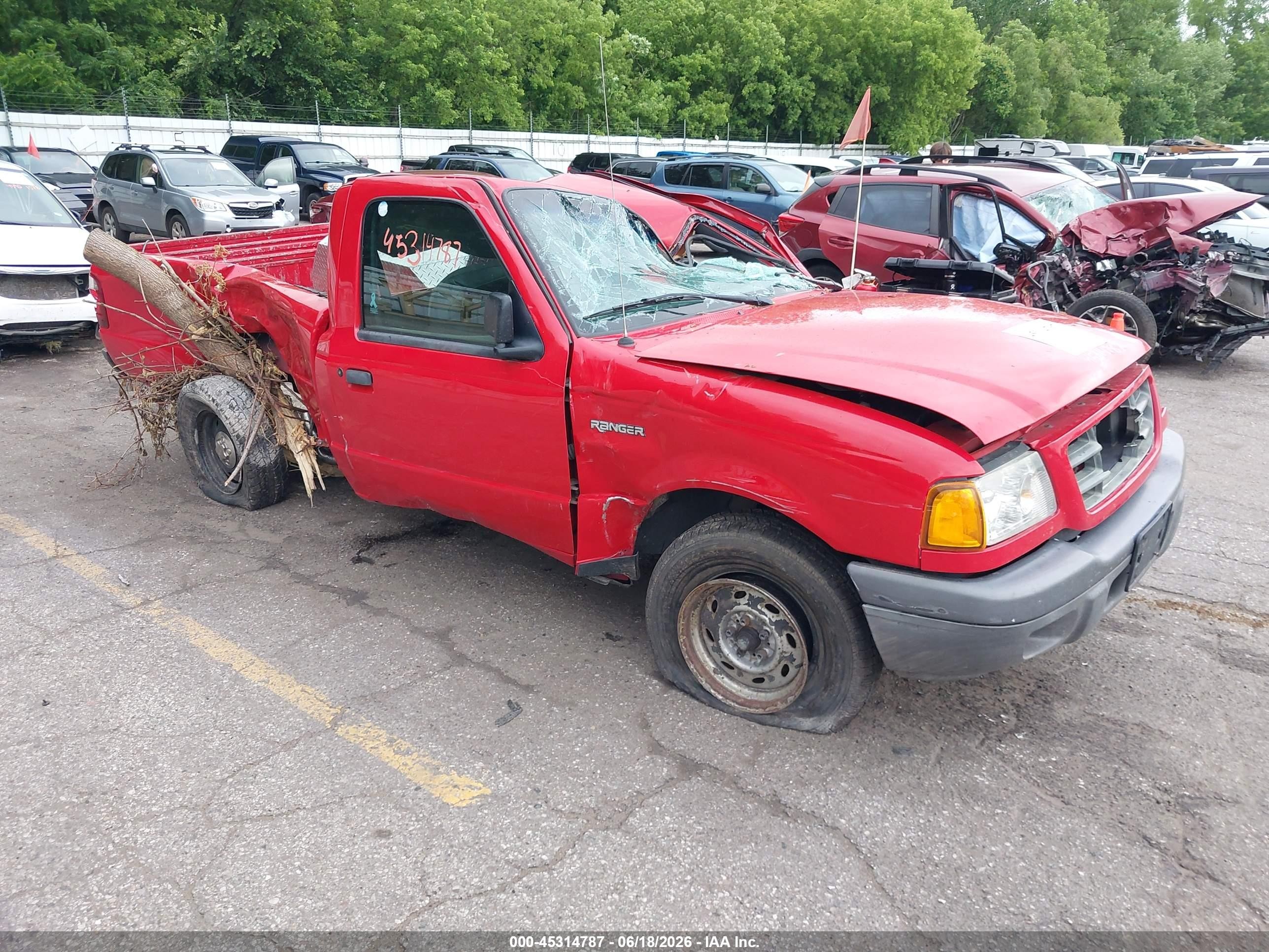 2003 Ford Ranger Edge/xl/xlt Red vin: 1FTYR10U43PB23331