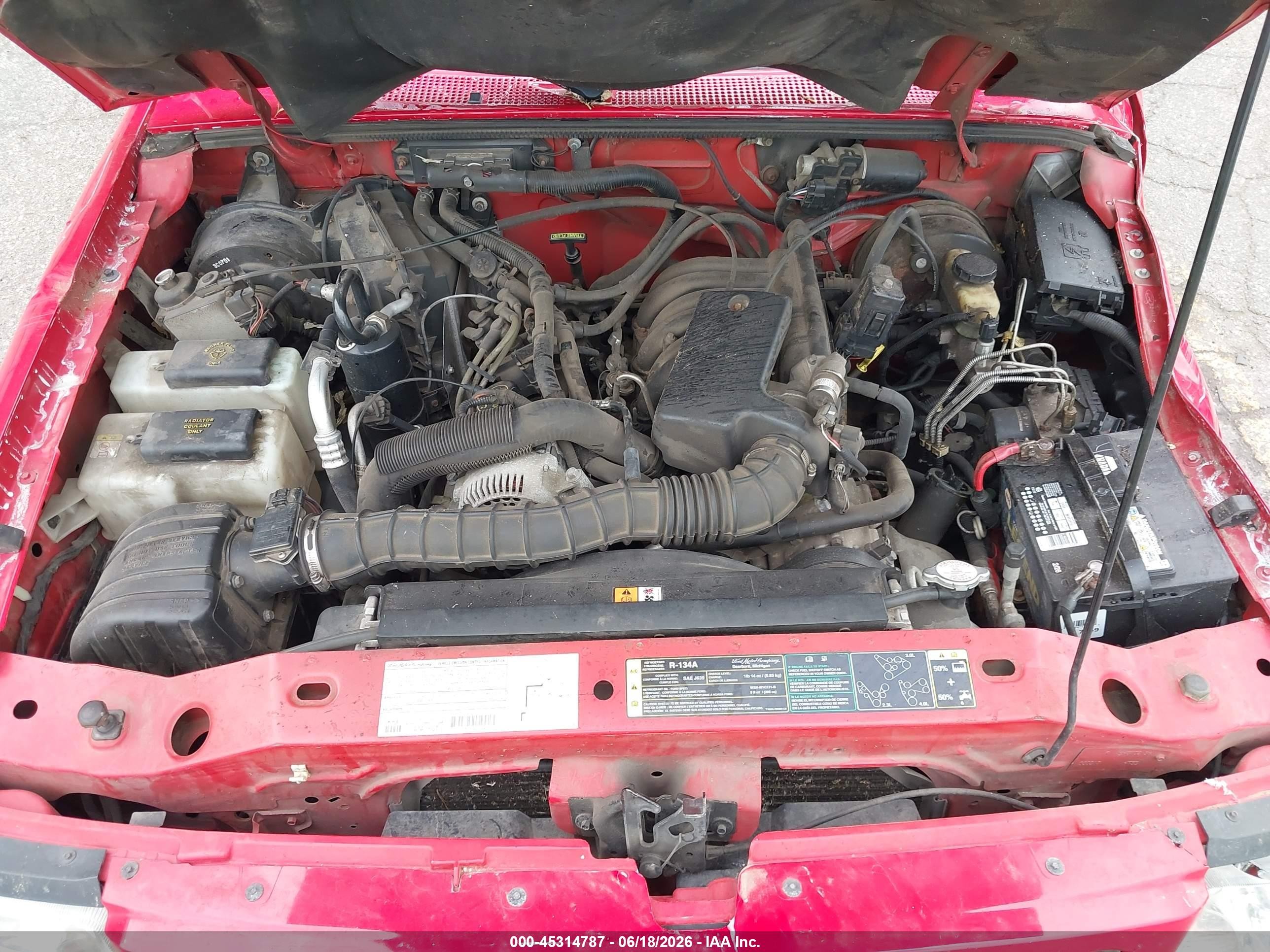 2003 Ford Ranger Edge/xl/xlt Red vin: 1FTYR10U43PB23331