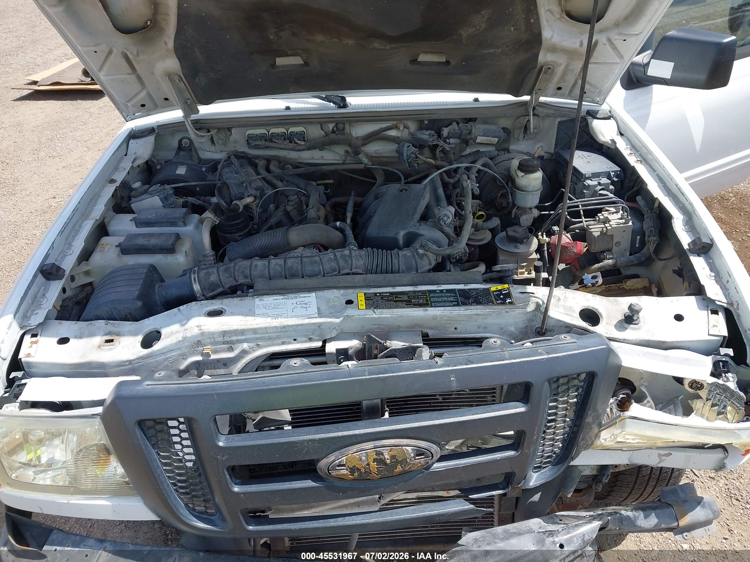 2007 Ford Ranger Sport/stx/xl/xlt White vin: 1FTYR10U47PA64867