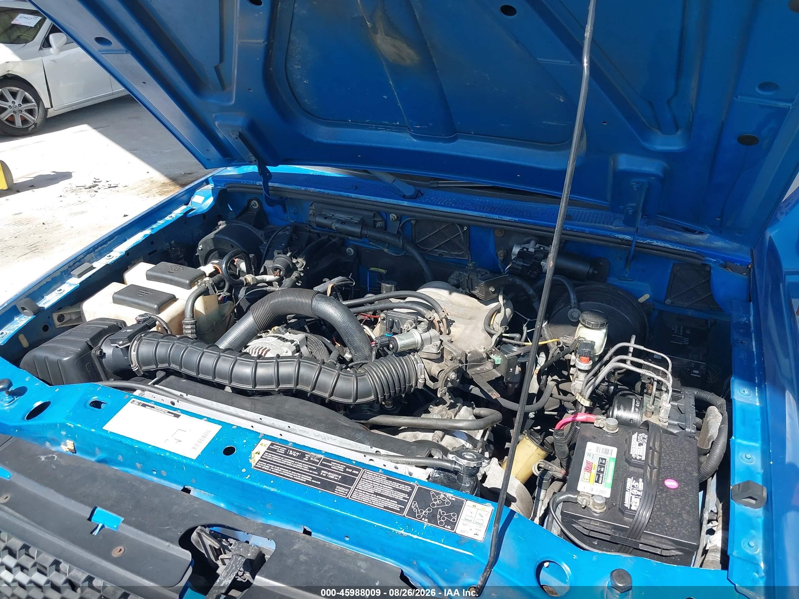 2001 Ford Ranger Edge/xl/xlt Blue vin: 1FTYR10U51TA19547