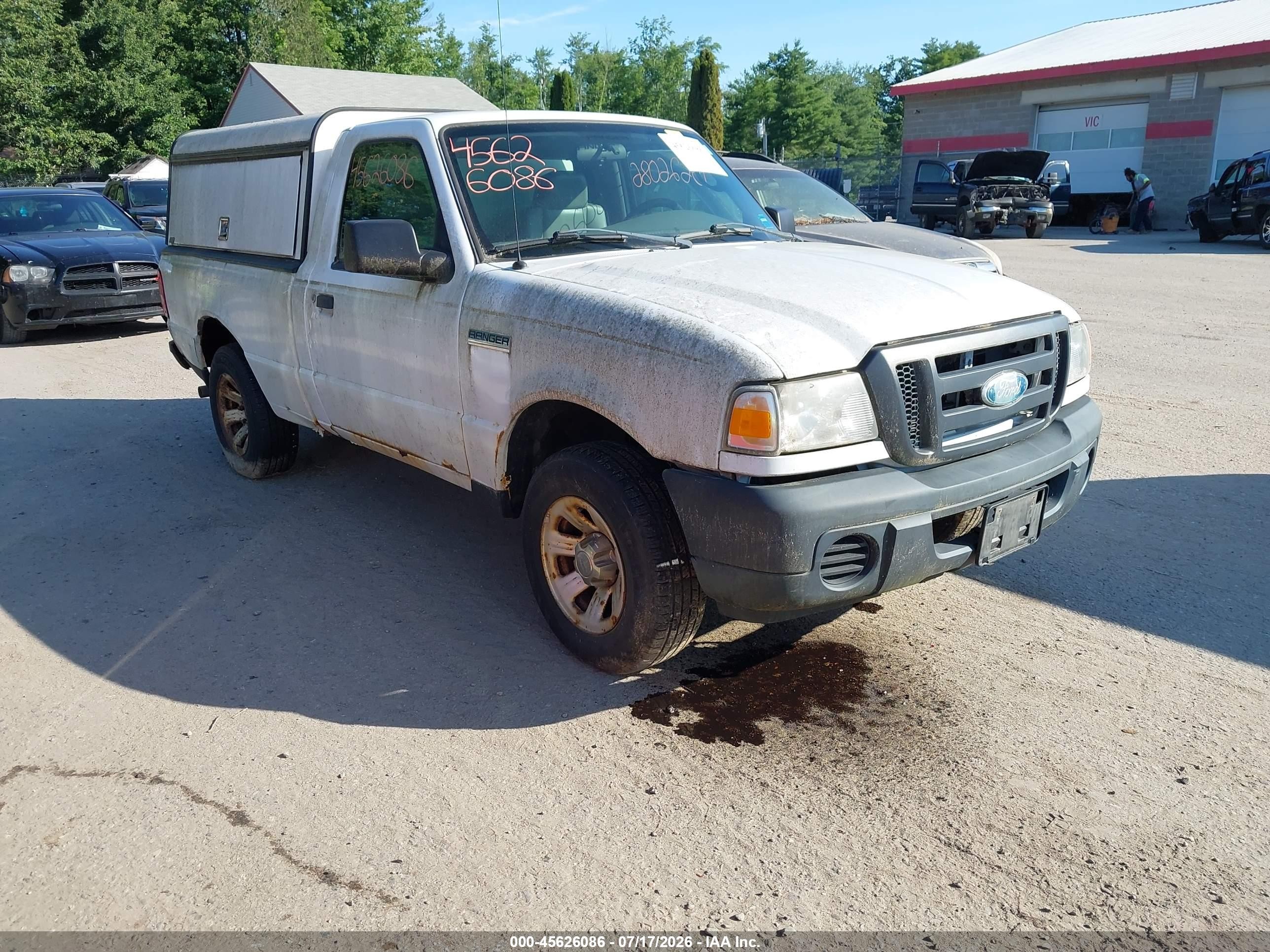 2008 Ford Ranger Xl White vin: 1FTYR10U58PA93392