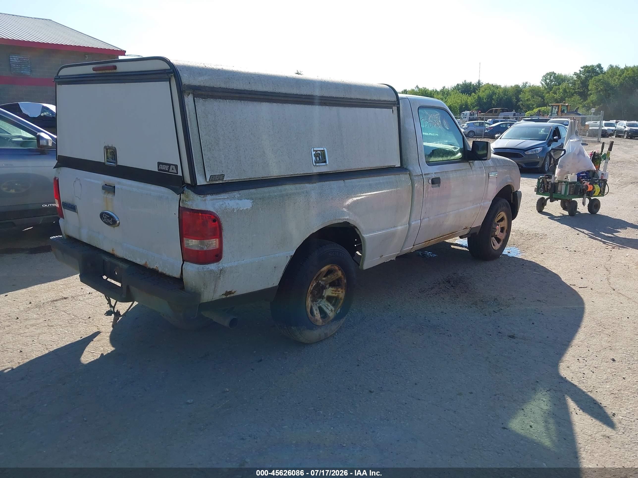 2008 Ford Ranger Xl White vin: 1FTYR10U58PA93392