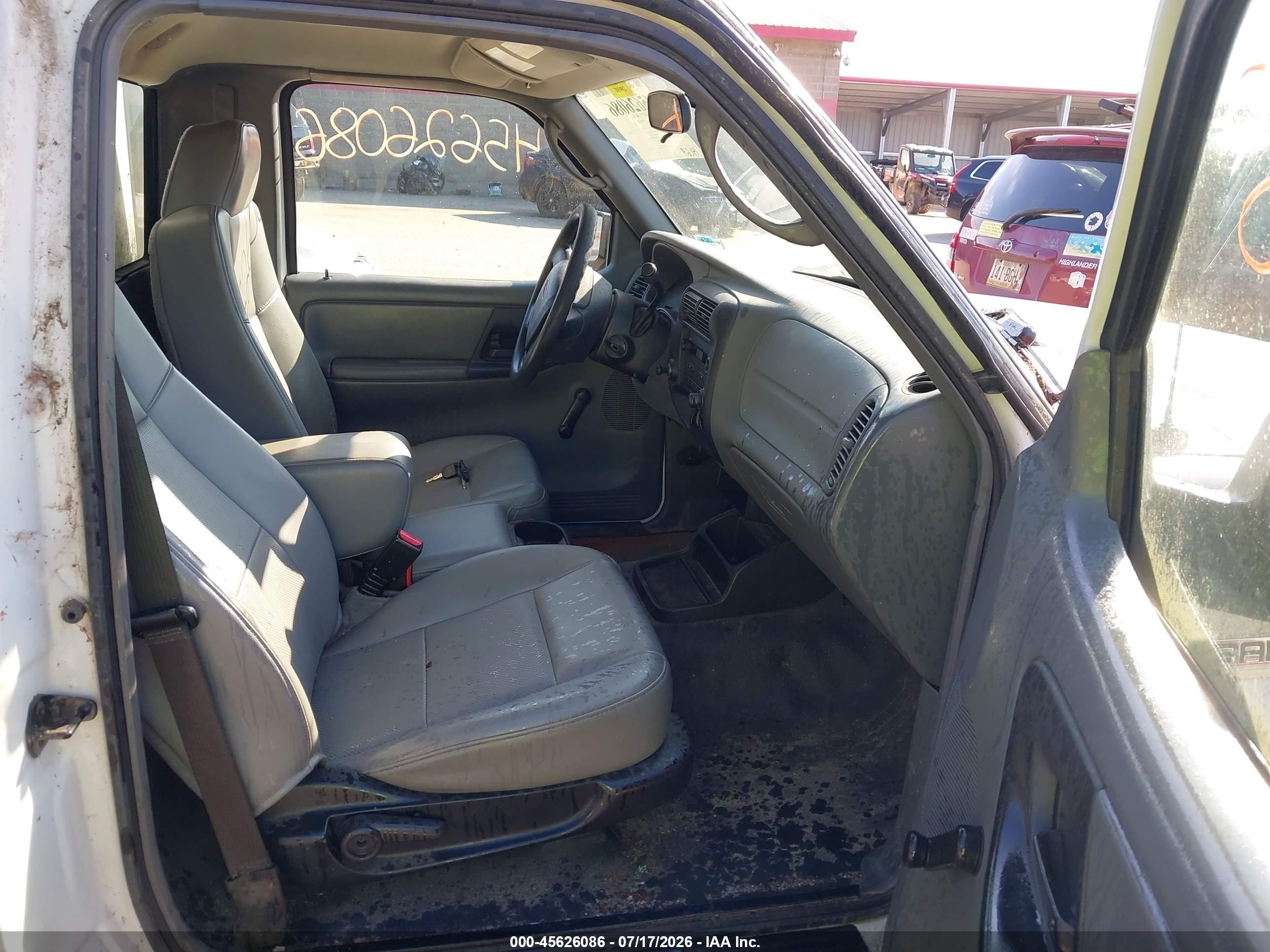 2008 Ford Ranger Xl White vin: 1FTYR10U58PA93392