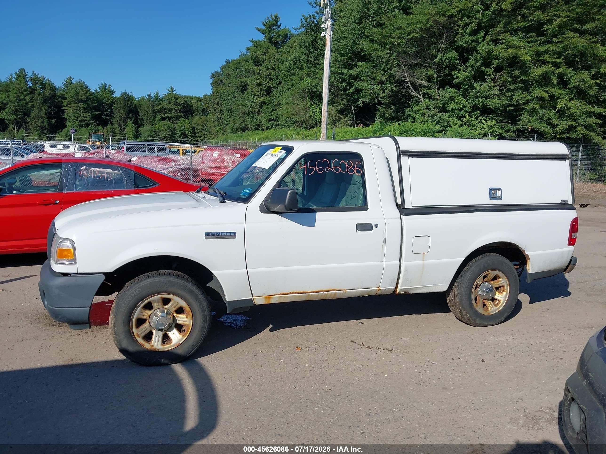 2008 Ford Ranger Xl White vin: 1FTYR10U58PA93392