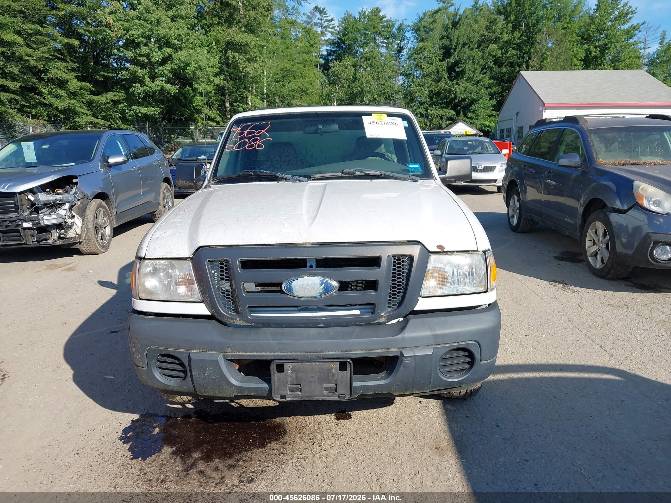 2008 Ford Ranger Xl White vin: 1FTYR10U58PA93392