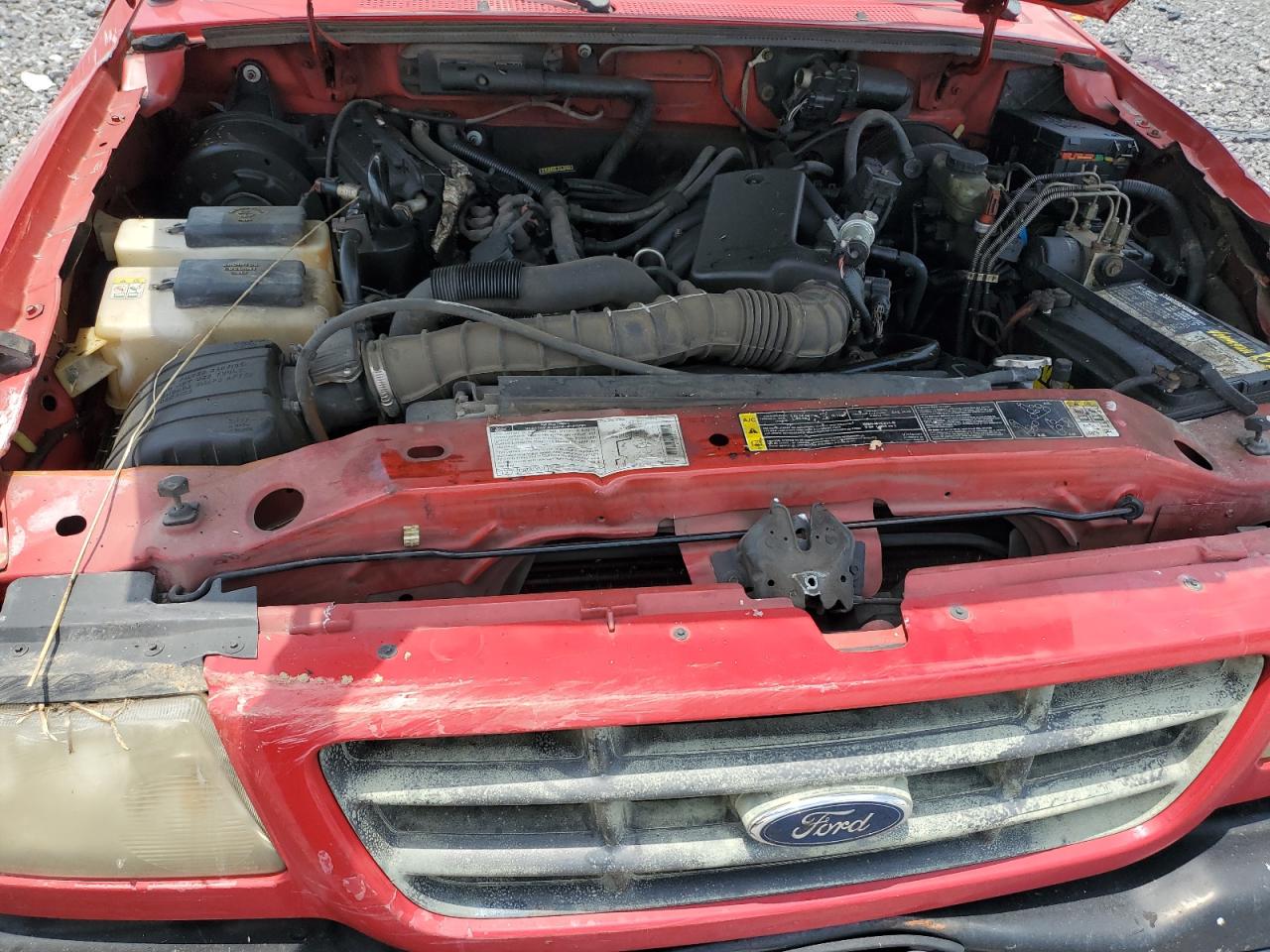 2002 Ford Ranger Red vin: 1FTYR10U62PA90847