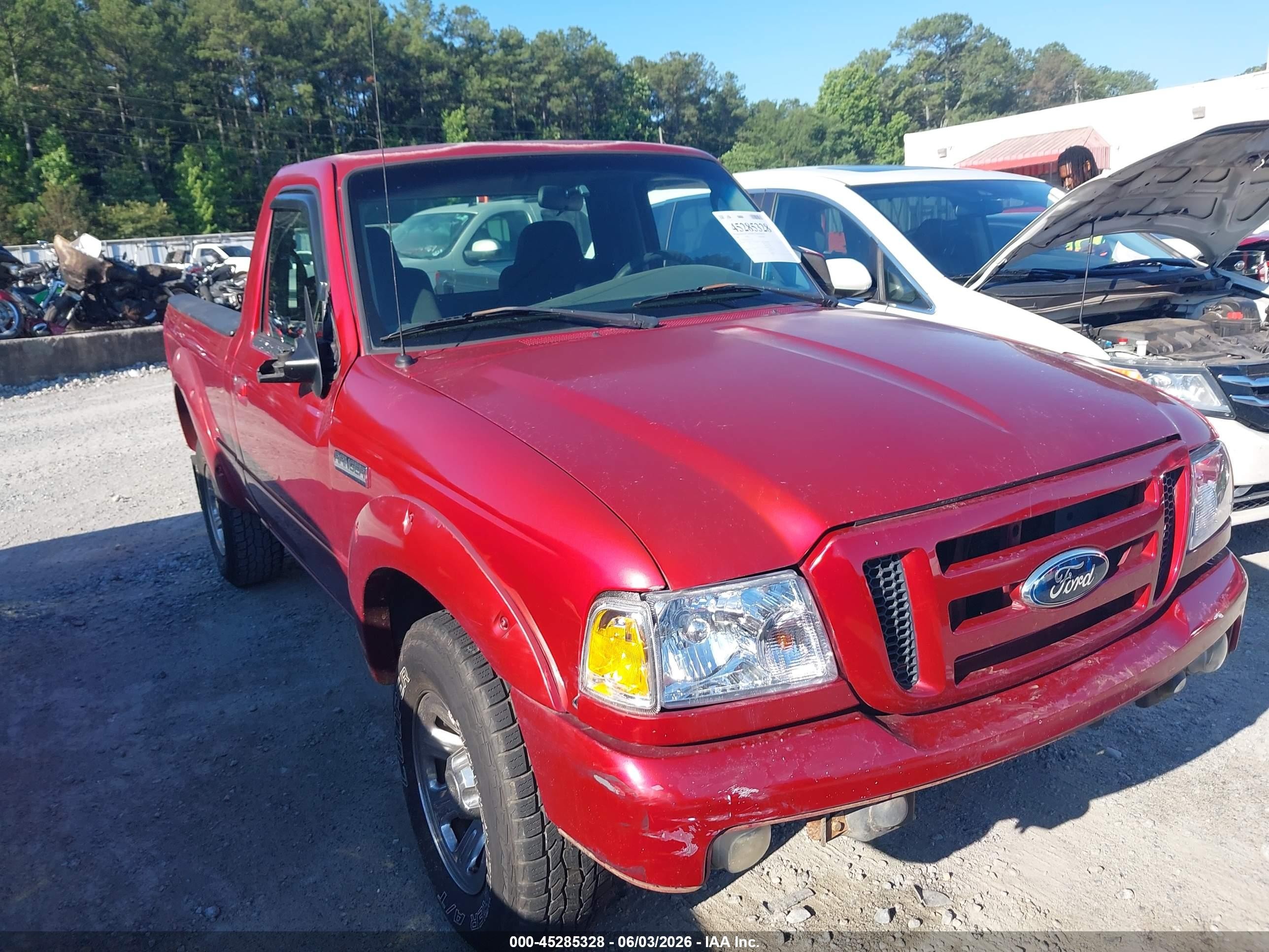 2007 Ford Ranger Sport/stx/xl/xlt Red vin: 1FTYR10U67PA27450