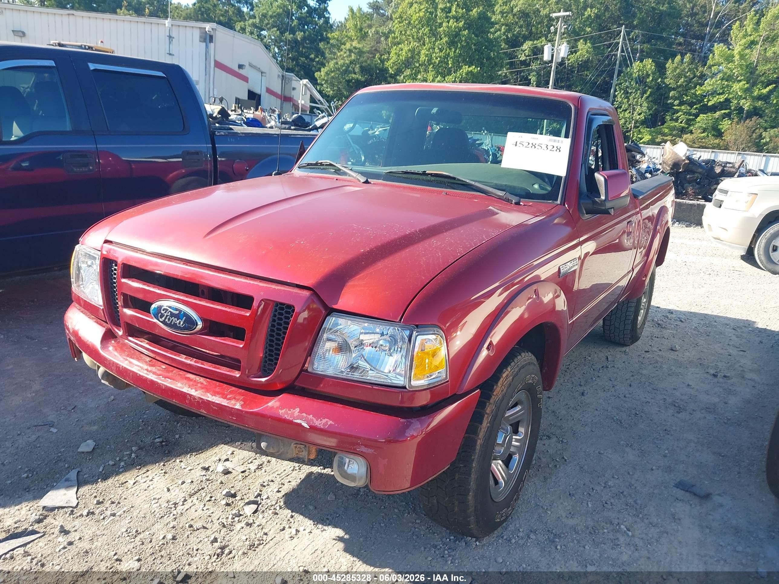 2007 Ford Ranger Sport/stx/xl/xlt Red vin: 1FTYR10U67PA27450