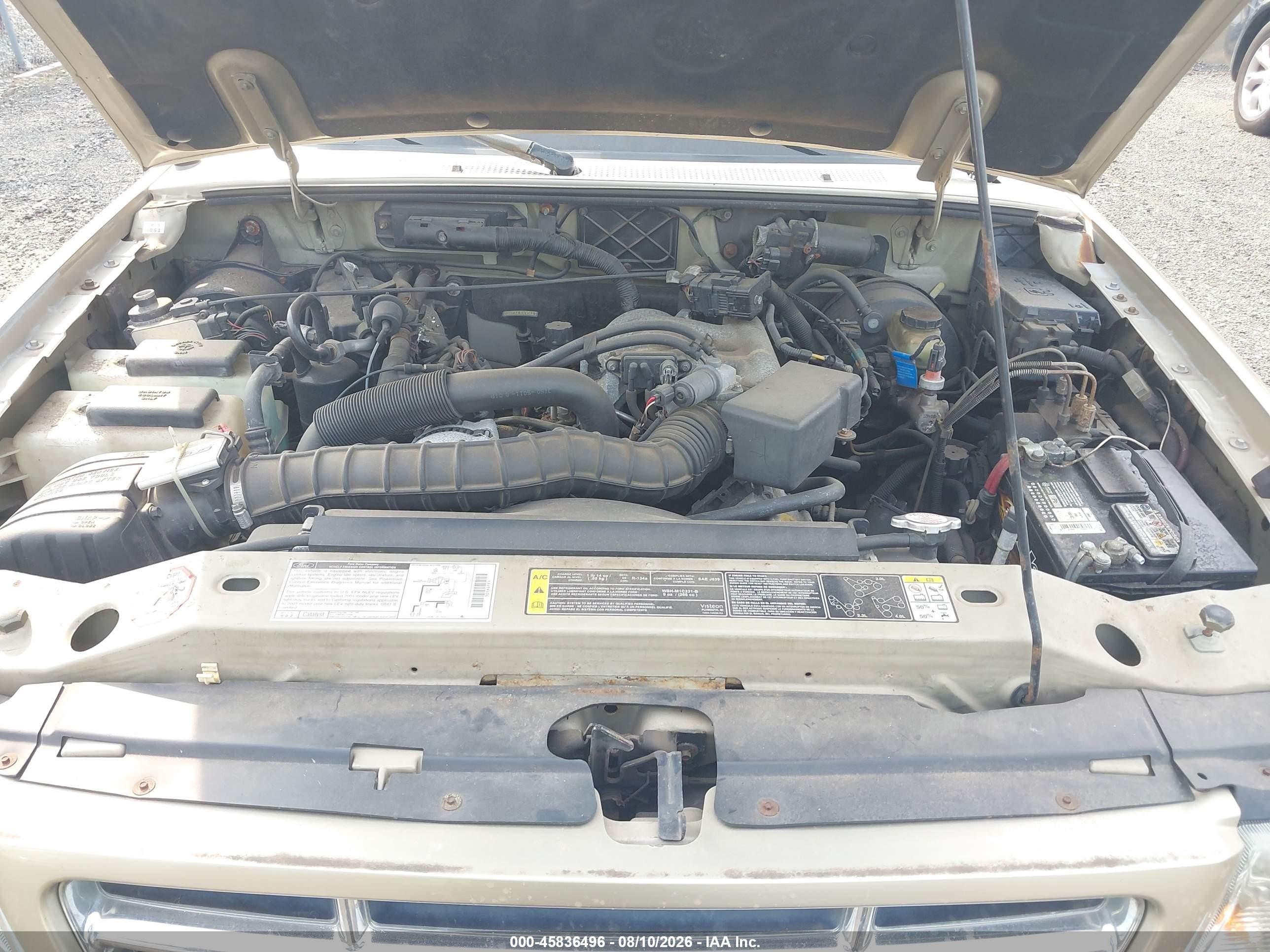 2001 Ford Ranger Edge/xl/xlt Gold vin: 1FTYR10U71TA45423