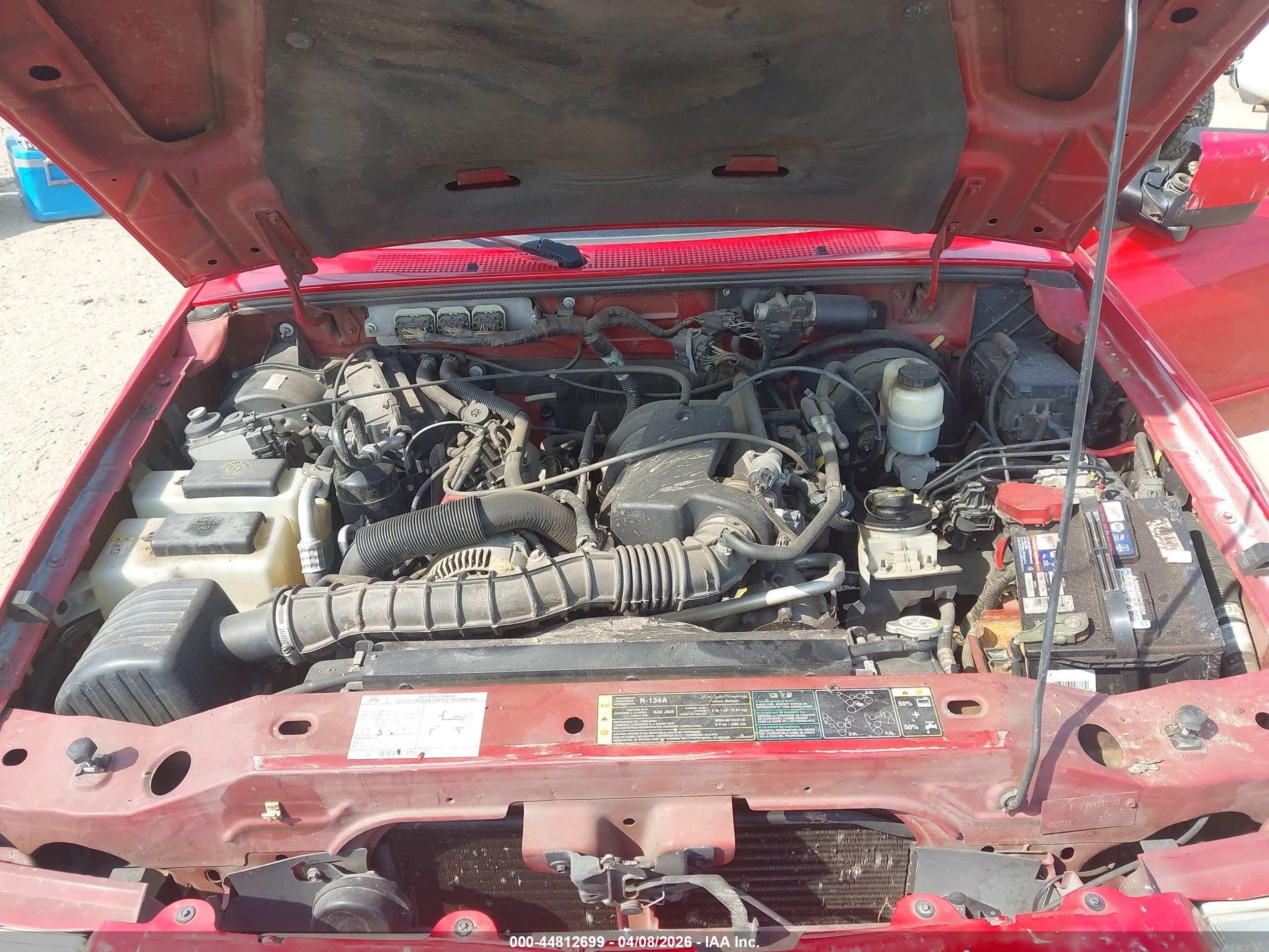 2007 Ford Ranger Sport/stx/xl/xlt Red vin: 1FTYR10U77PA32530