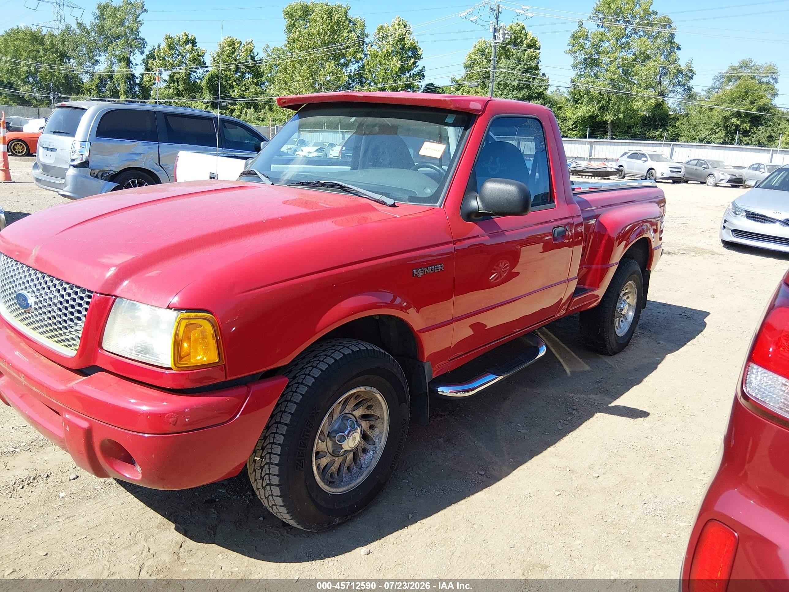 2002 Ford Ranger Edge/xl/xlt Красный vin: 1FTYR10U82PB53348