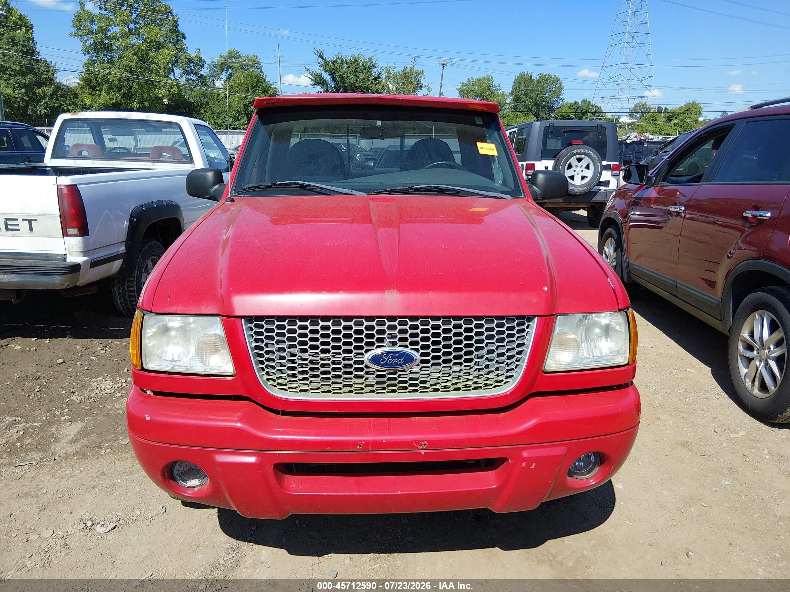 2002 Ford Ranger Edge/xl/xlt Красный vin: 1FTYR10U82PB53348