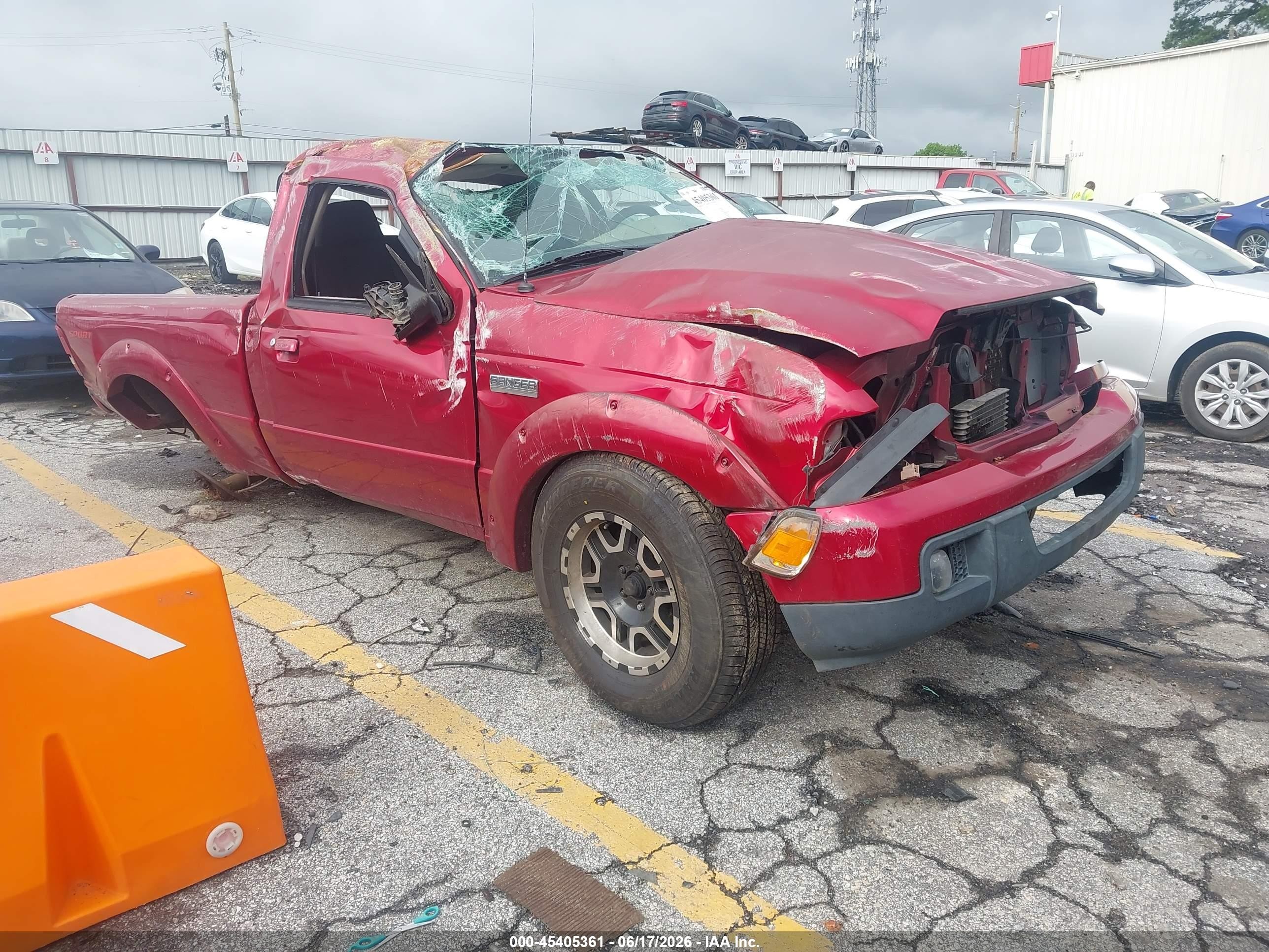 2007 Ford Ranger Sport/stx/xl/xlt Red vin: 1FTYR10U97PA11923
