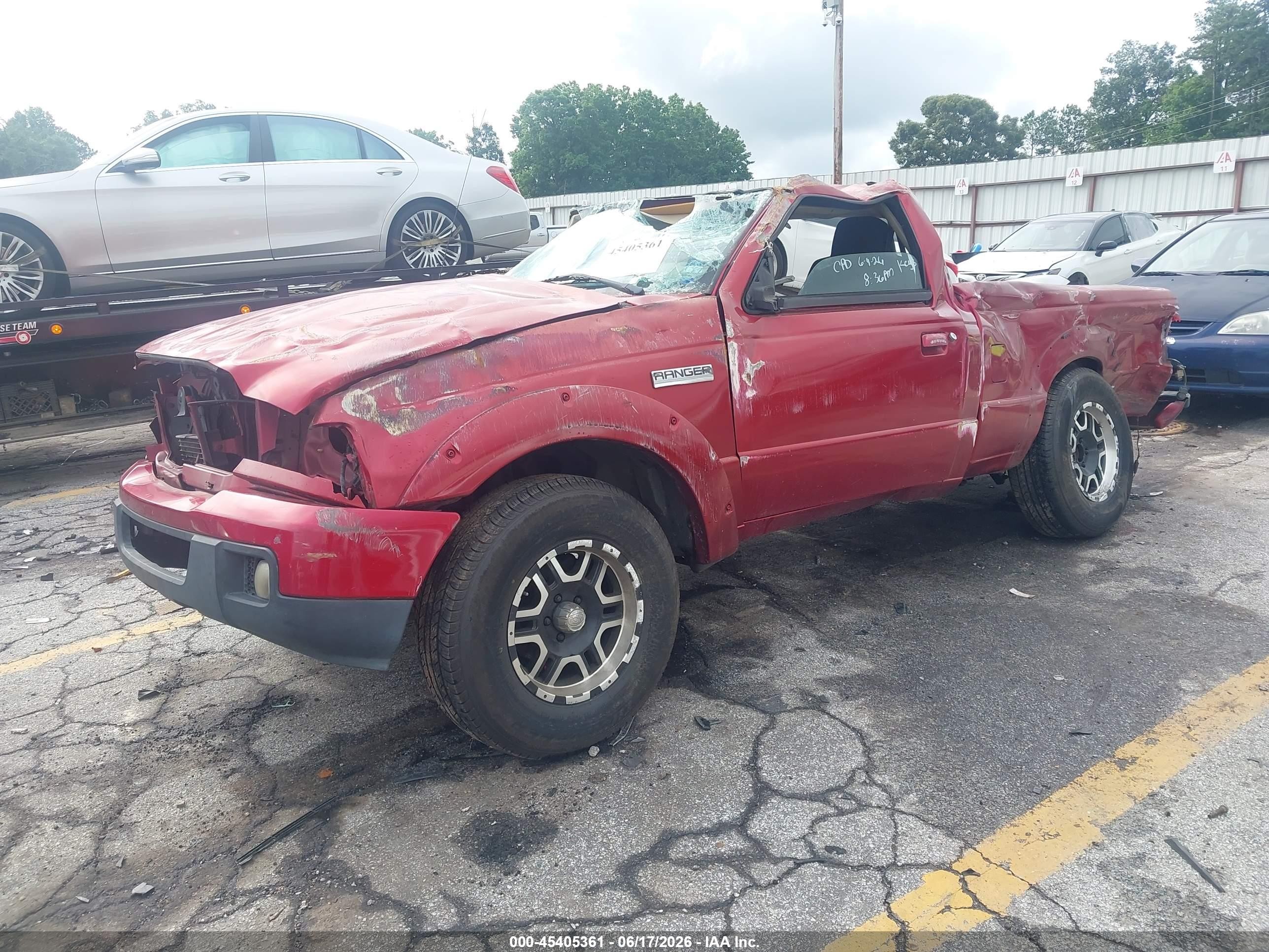 2007 Ford Ranger Sport/stx/xl/xlt Red vin: 1FTYR10U97PA11923