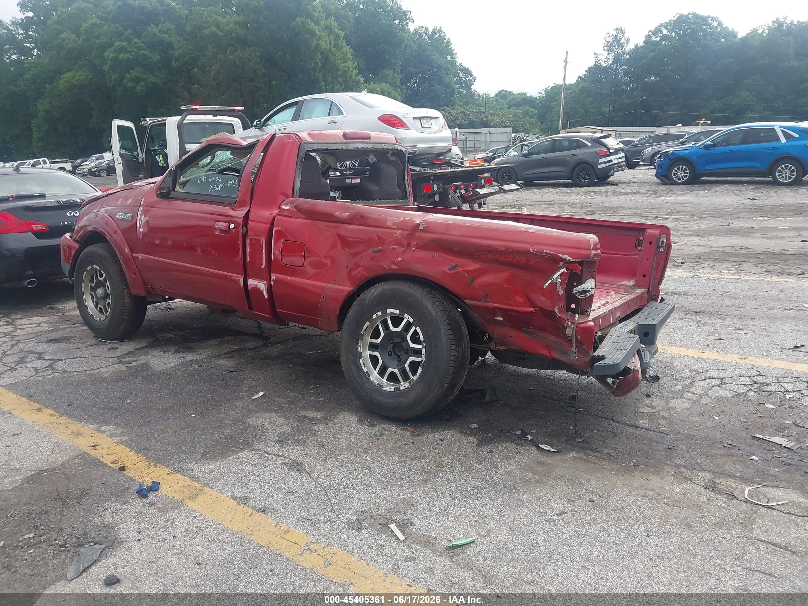 2007 Ford Ranger Sport/stx/xl/xlt Red vin: 1FTYR10U97PA11923