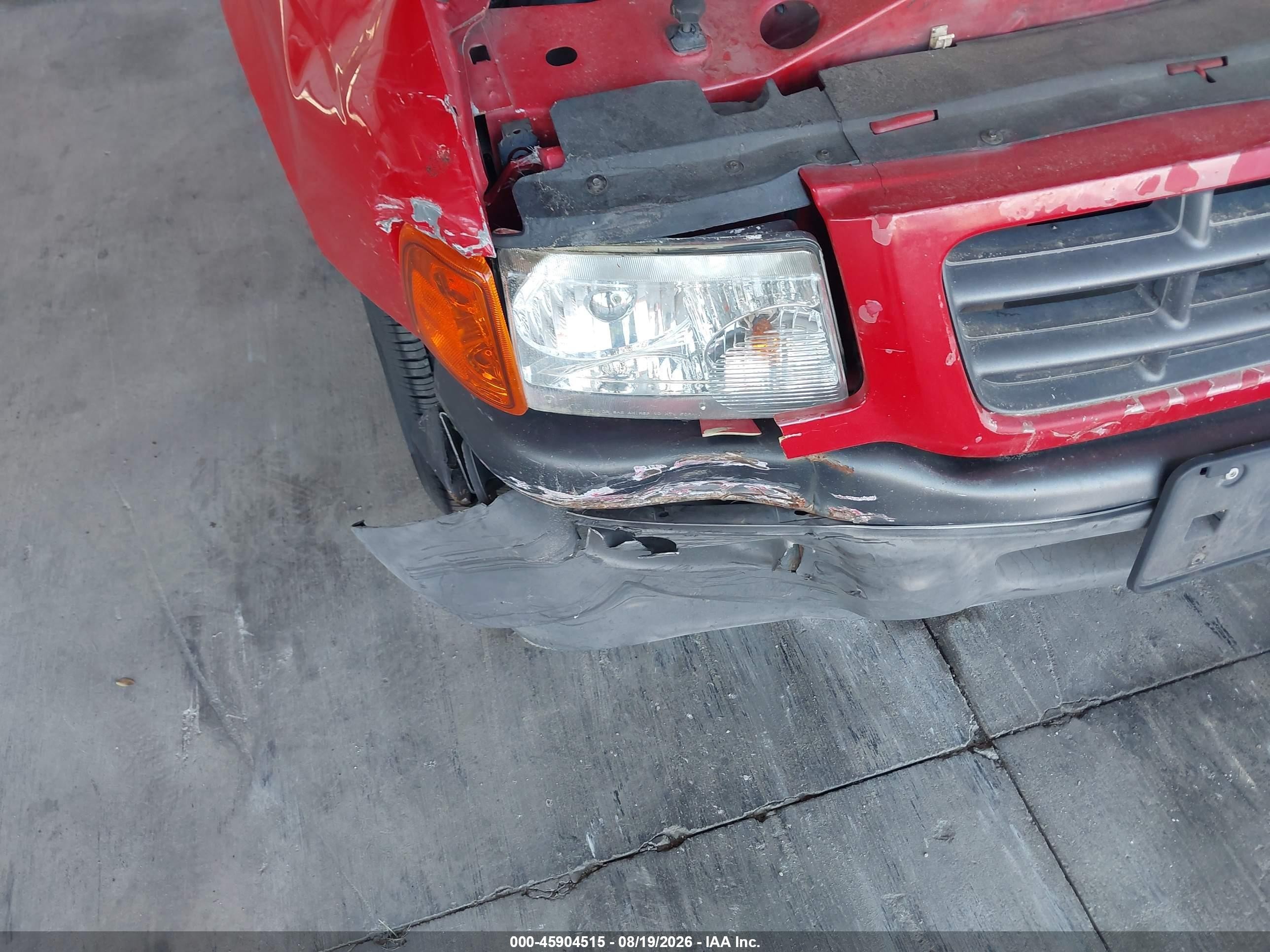 2001 Ford Ranger Edge/xl/xlt Red vin: 1FTYR10UX1PA94088