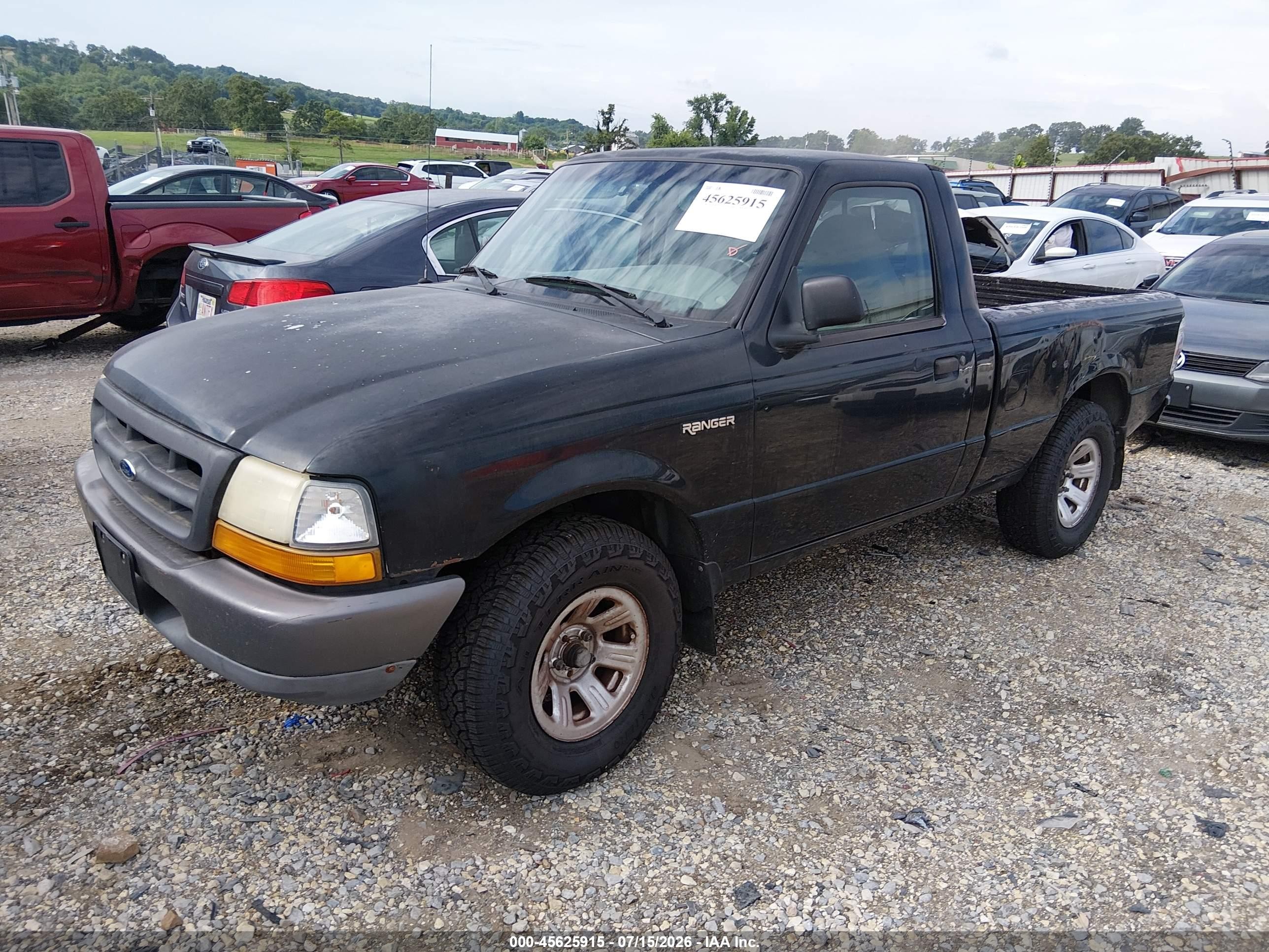 1999 Ford Ranger Xl/xlt Black vin: 1FTYR10V0XPB52159
