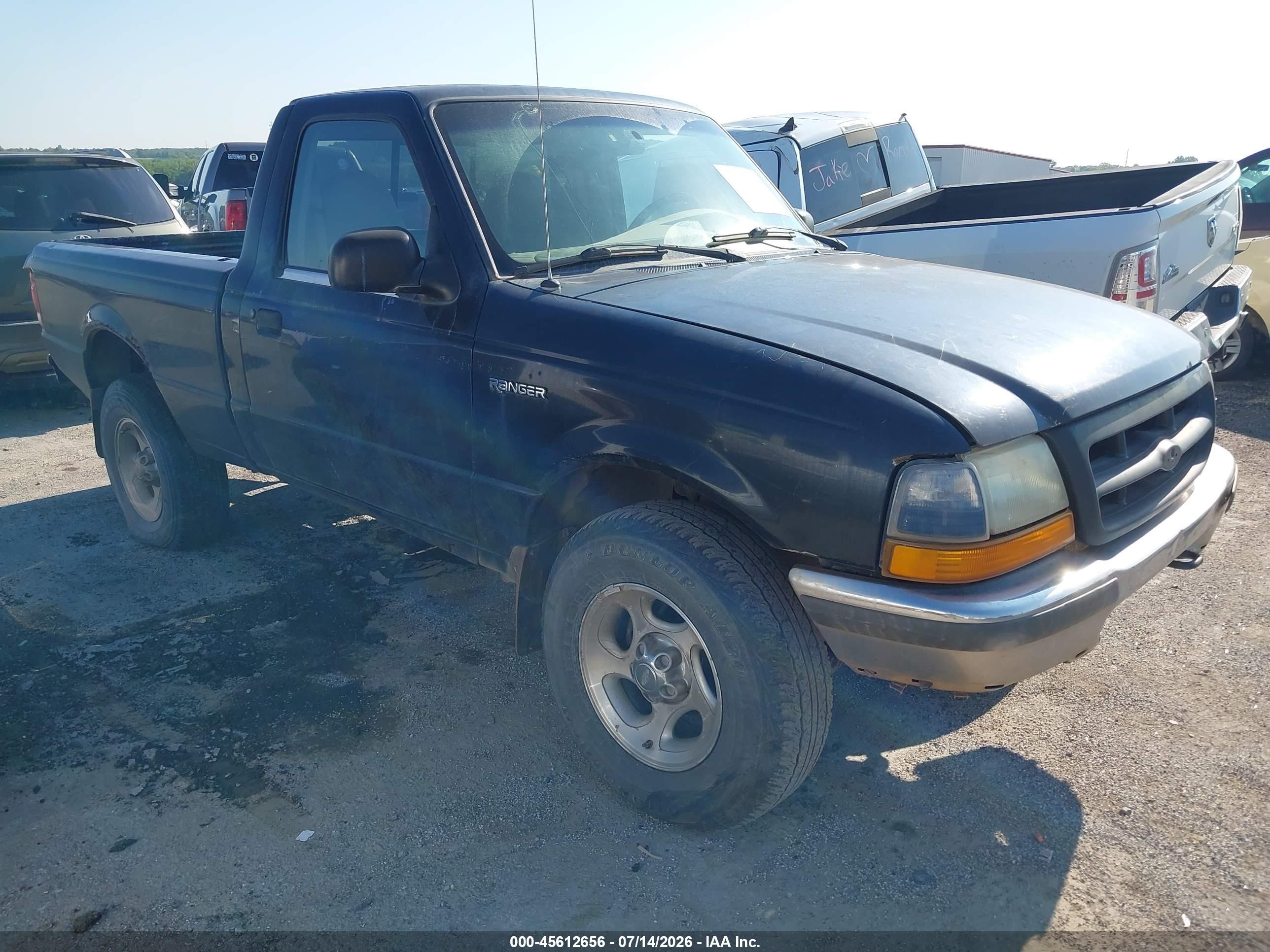 2000 Ford Ranger Xl/xlt Black vin: 1FTYR10V0YPA50569