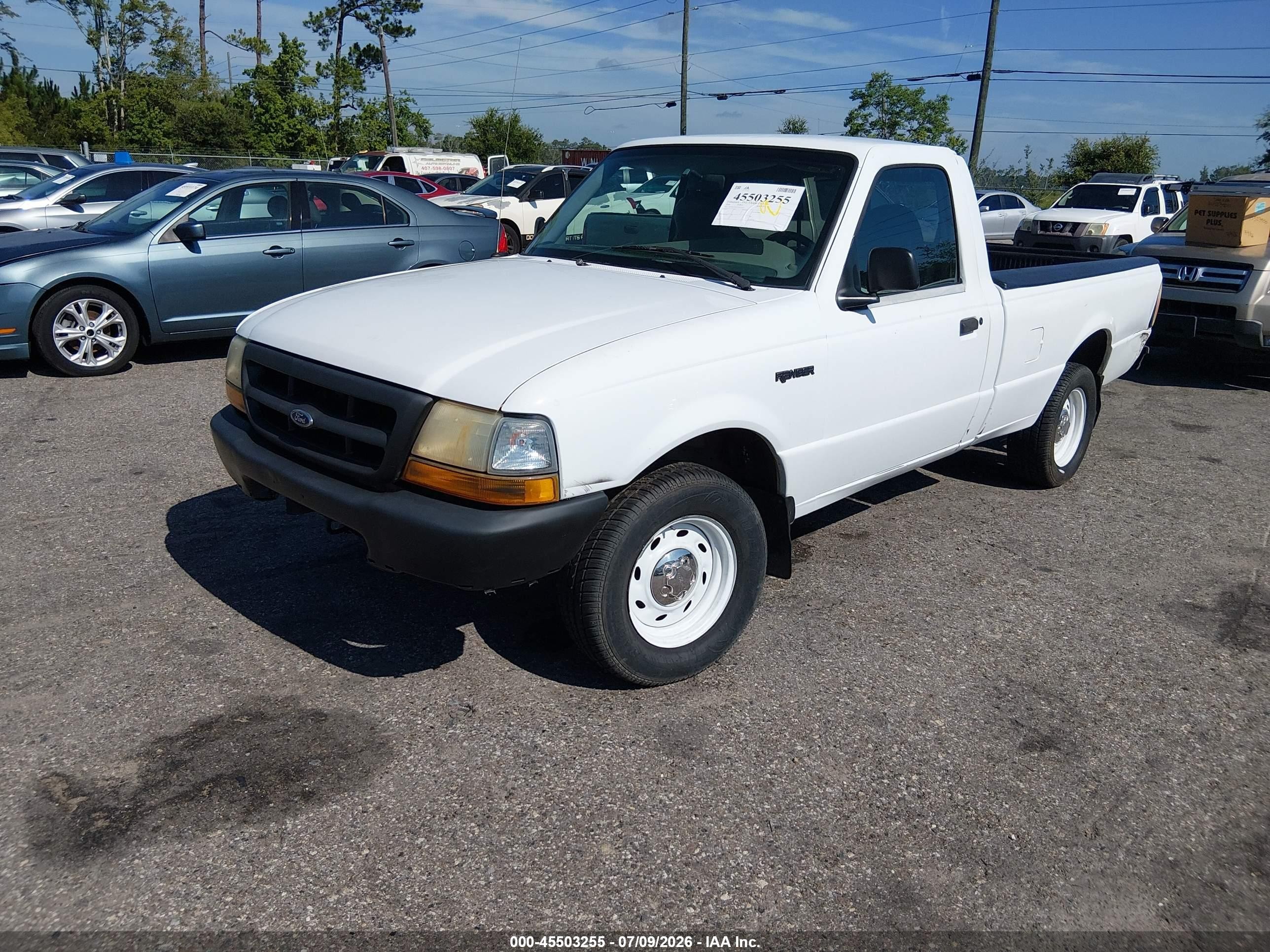 2000 Ford Ranger Xl/xlt White vin: 1FTYR10V0YTB12124