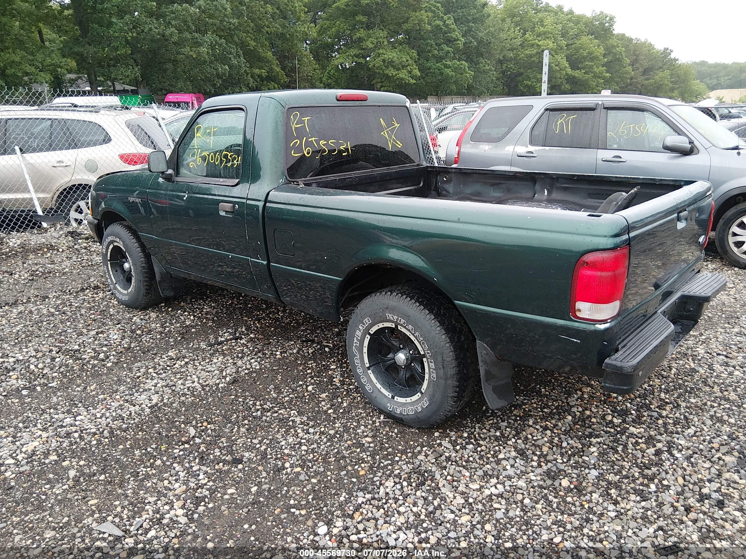 2000 Ford Ranger Xl/xlt Green vin: 1FTYR10V1YTA88822