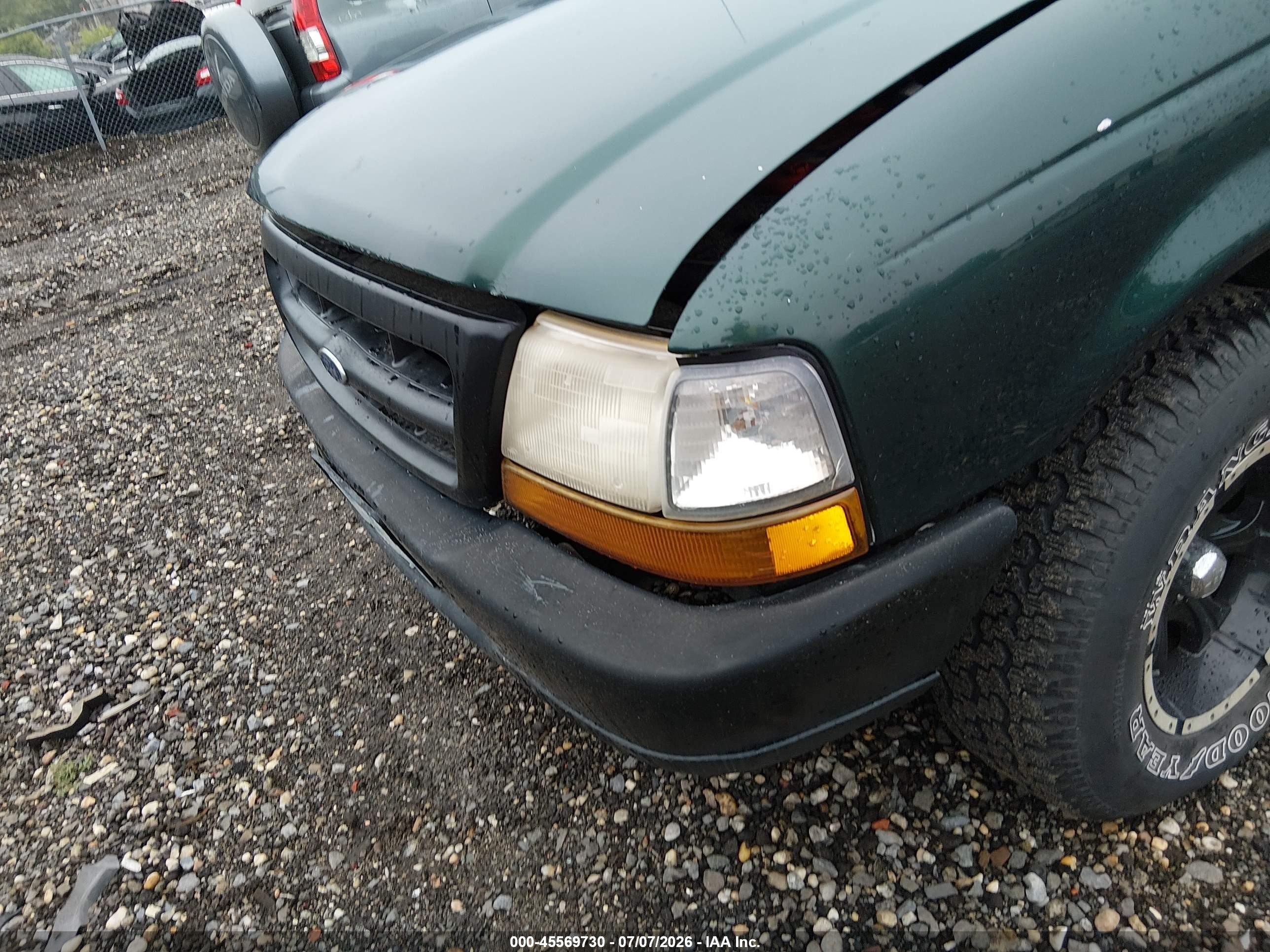 2000 Ford Ranger Xl/xlt Green vin: 1FTYR10V1YTA88822