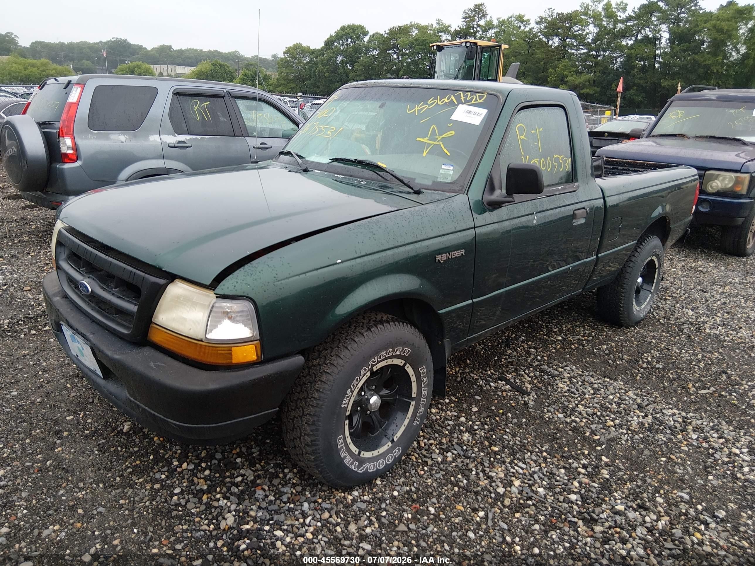 2000 Ford Ranger Xl/xlt Green vin: 1FTYR10V1YTA88822